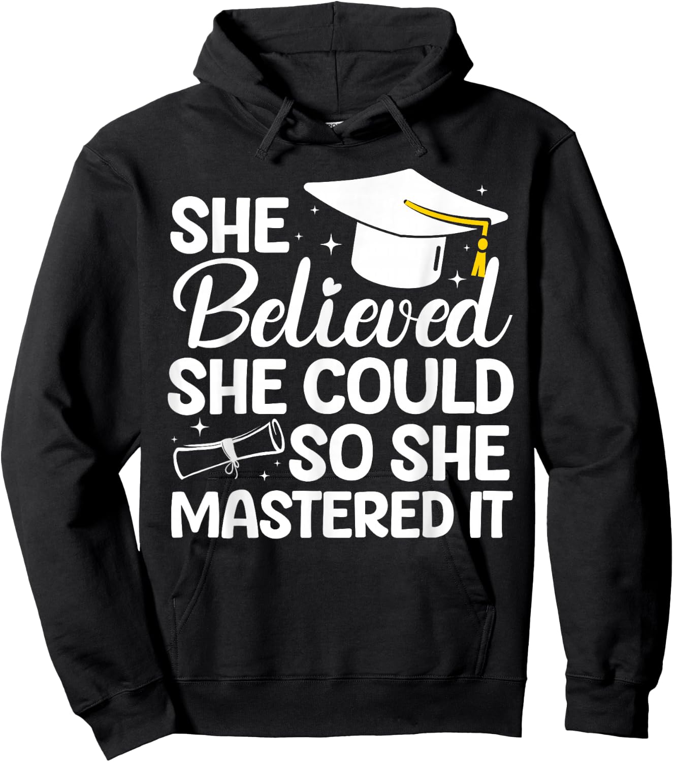 Masters Degree Graduation Art Girl Masters Degree Hoodie - Hoodie | Black