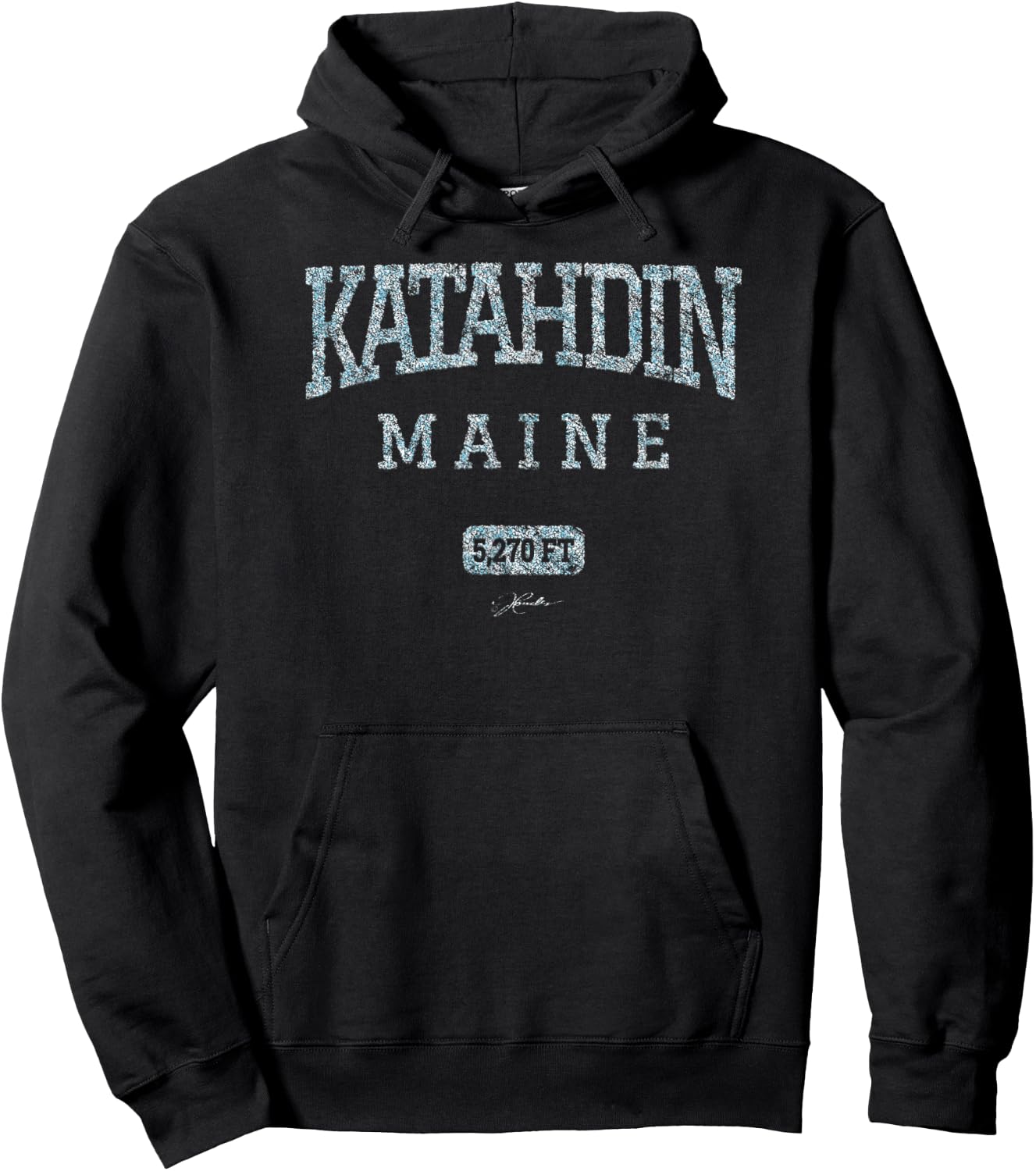 JCombs: Katahdin, Maine, 5,270 ft Hoodie - Hoodie | Black