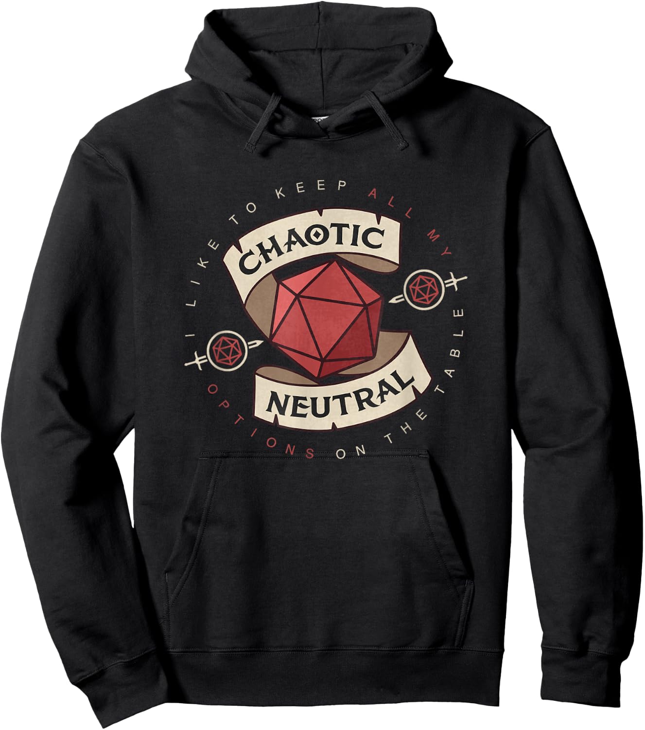 Table Role Play Vintage Game Chaotic Neutral Shirt Hoodie - Hoodie | Black