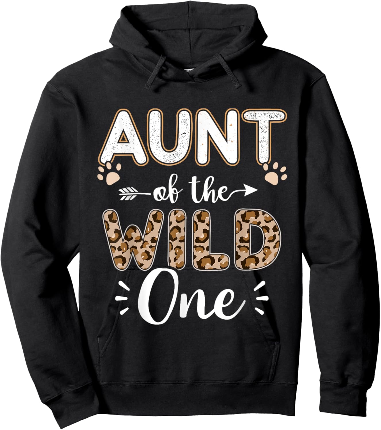 Aunt of the wild one birthday girl matching family party Hoodie - Hoodie | Black