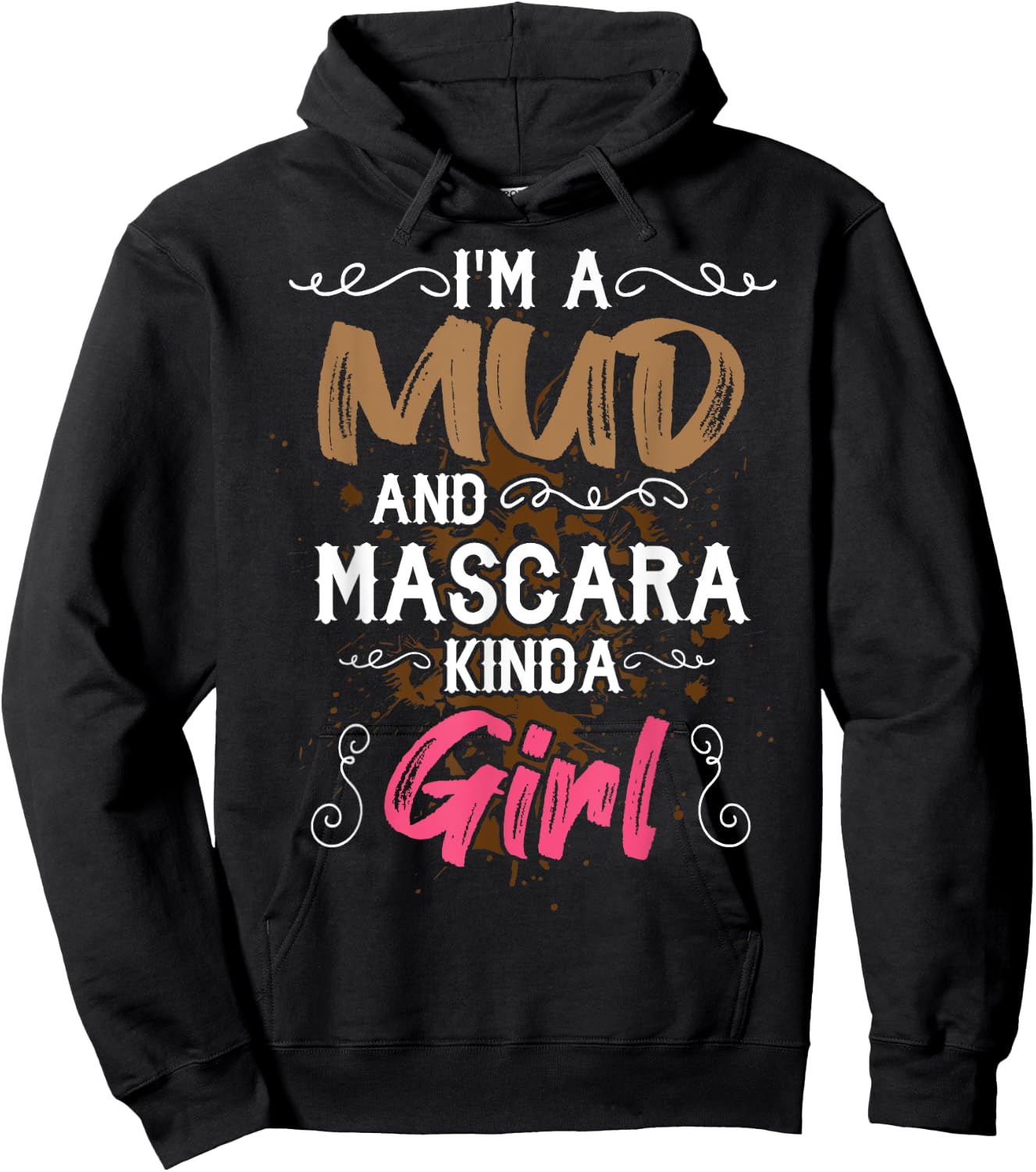 Mud And Mascara & Girls Funny Mudding Gift ATV Hoodie - Hoodie | Black