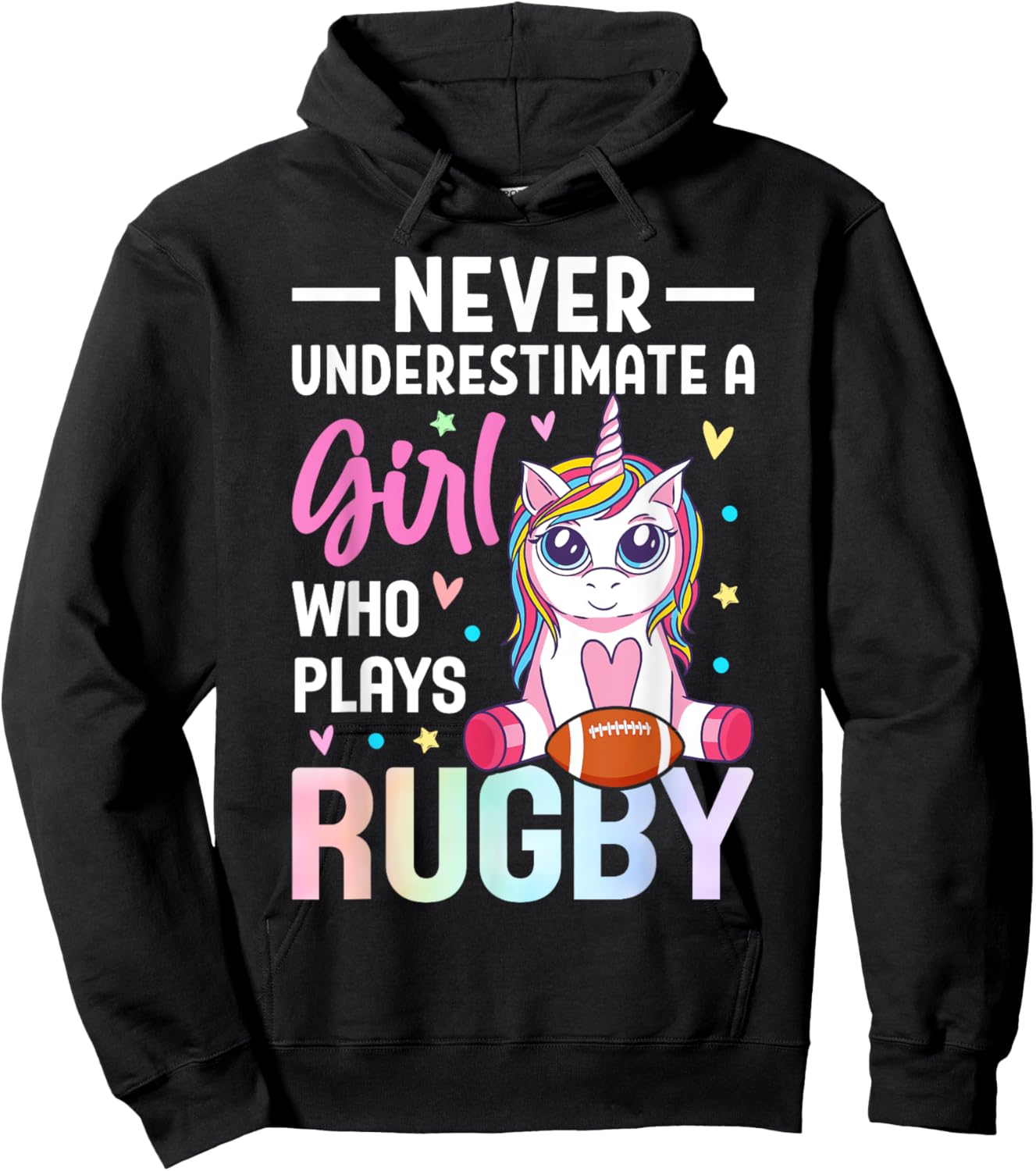 A Girl Who Plays Rugby Rugby Girl Female Rugby Player Hoodie - Hoodie | Black