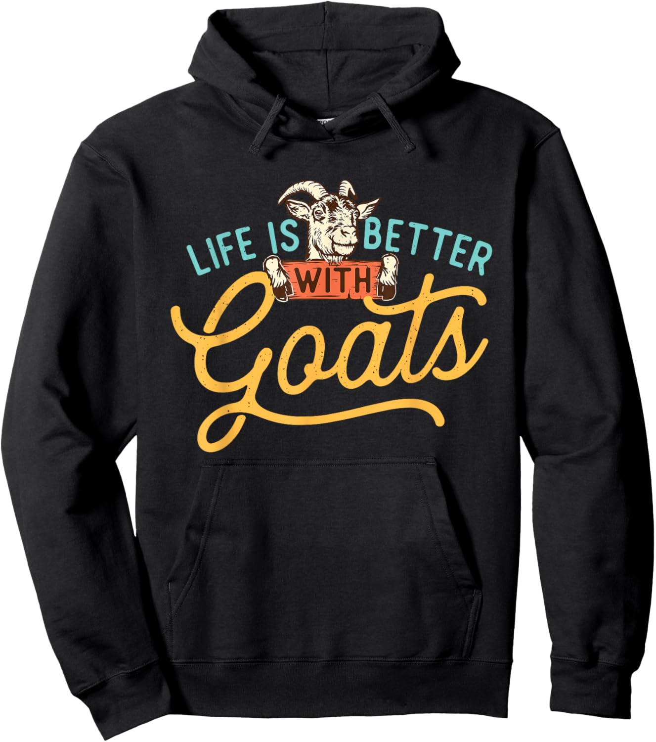 Life Is Better With Goats - Goat Farm Animal Lover Farming Hoodie - Hoodie | Black