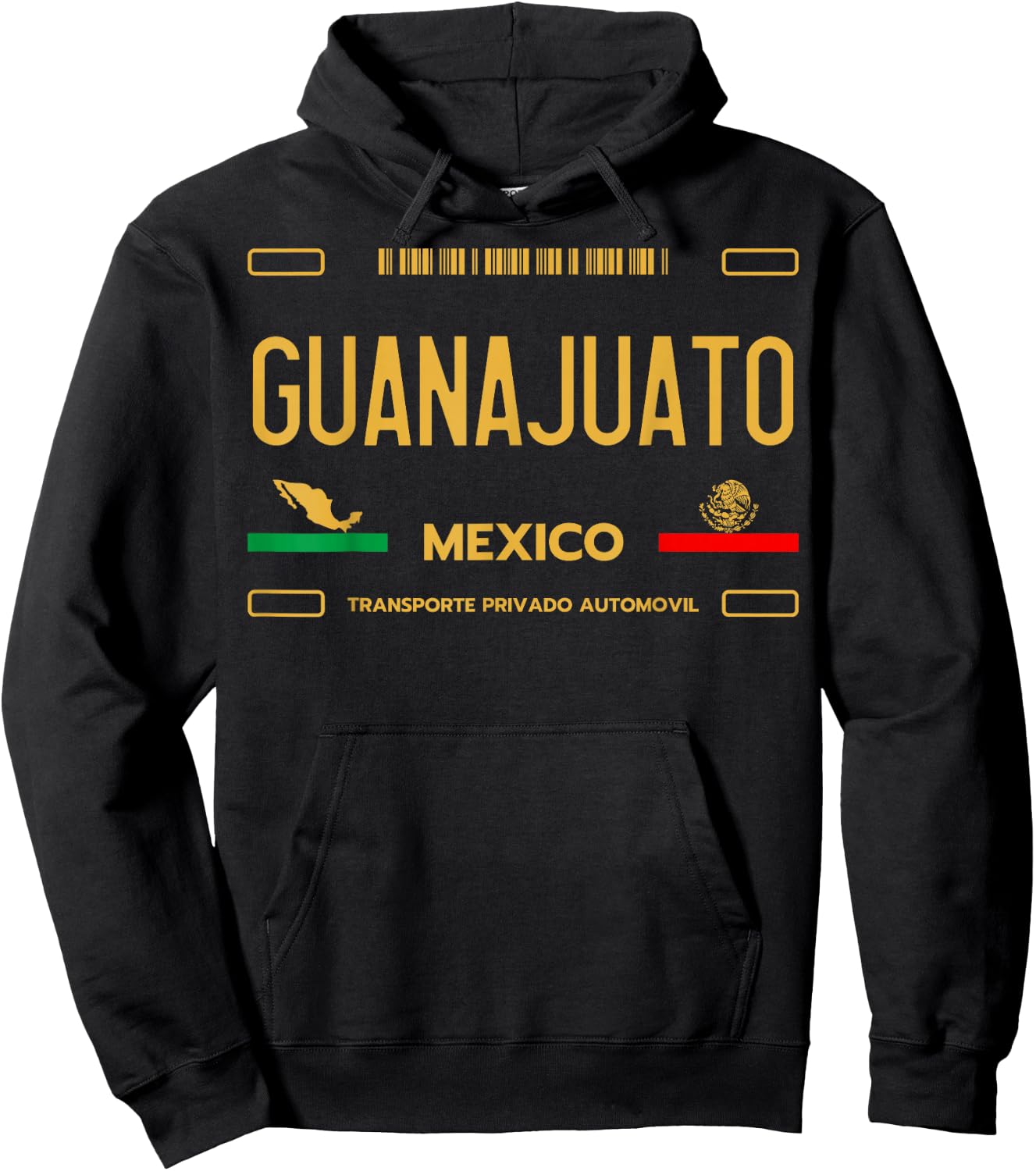 Guanajuato Mexico License Plate Aesthetic Guanajuato Hoodie - Hoodie | Black