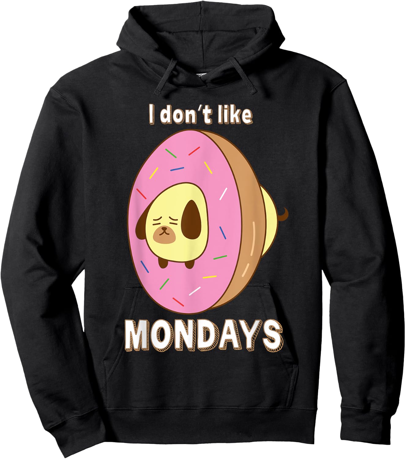 Donut Dog i don't like mondays Hoodie - Hoodie | Black