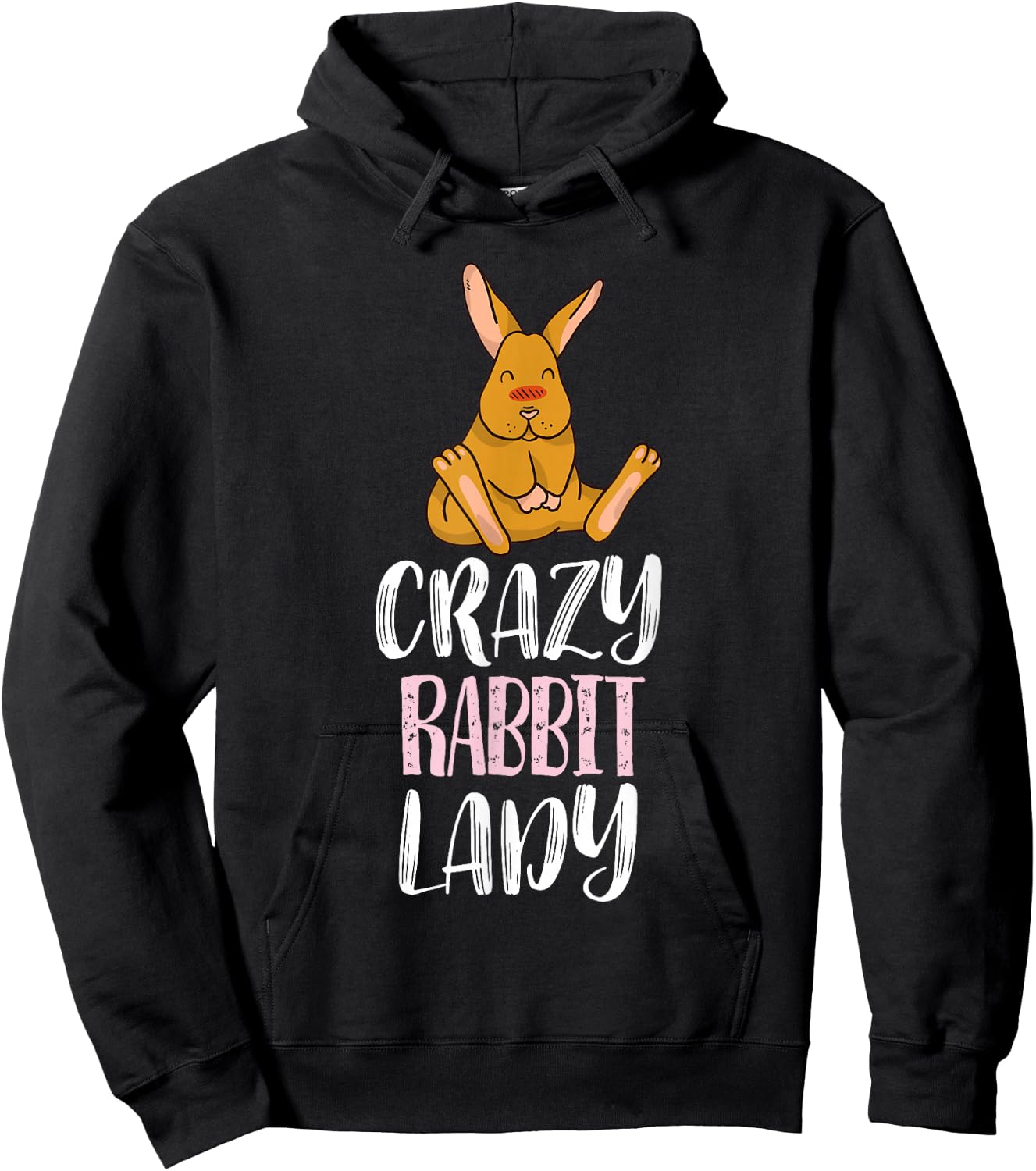 Crazy Rabbit Lady - Rabbit Lovers Hoodie - Hoodie | Black