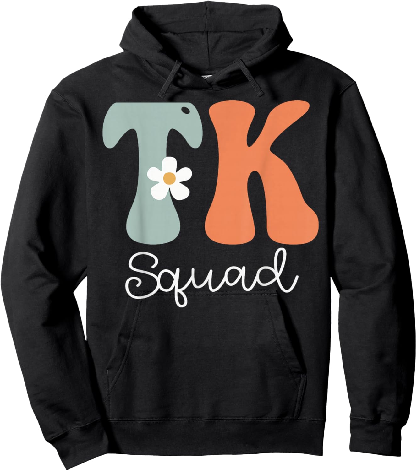 TK Squad Groovy Women Appreciation Day Hello Back To School Hoodie - Hoodie | Black