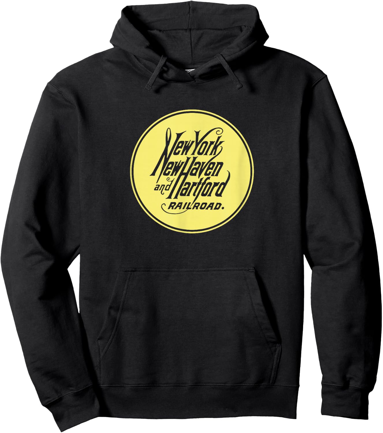 Retro Railroad New York New Haven and Hartford Railway Hoodie - Hoodie | Black