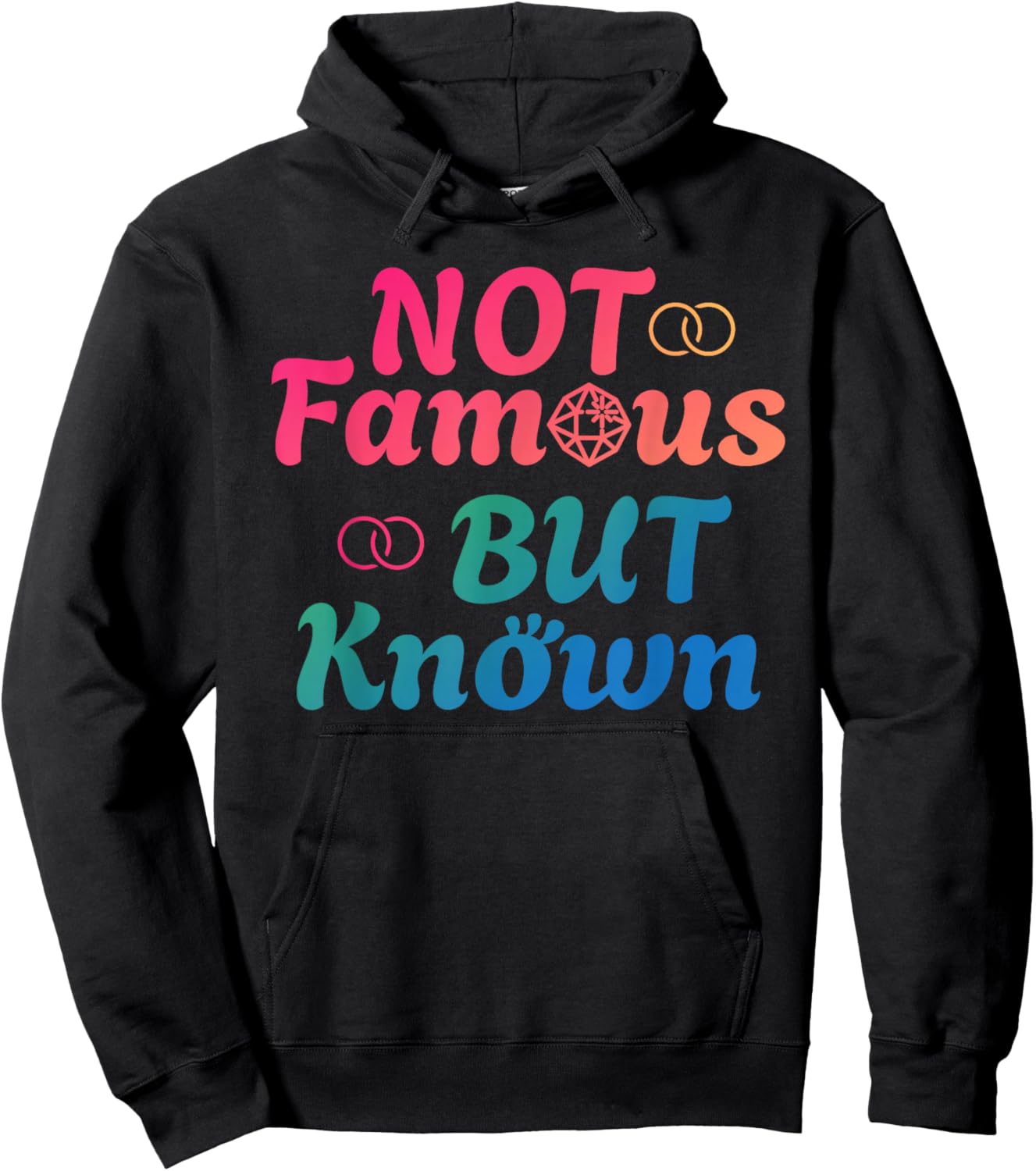 NOT FAMOUS BUT KNOWN Funny Celebrity Famous Celebrities Hoodie - Hoodie | Black