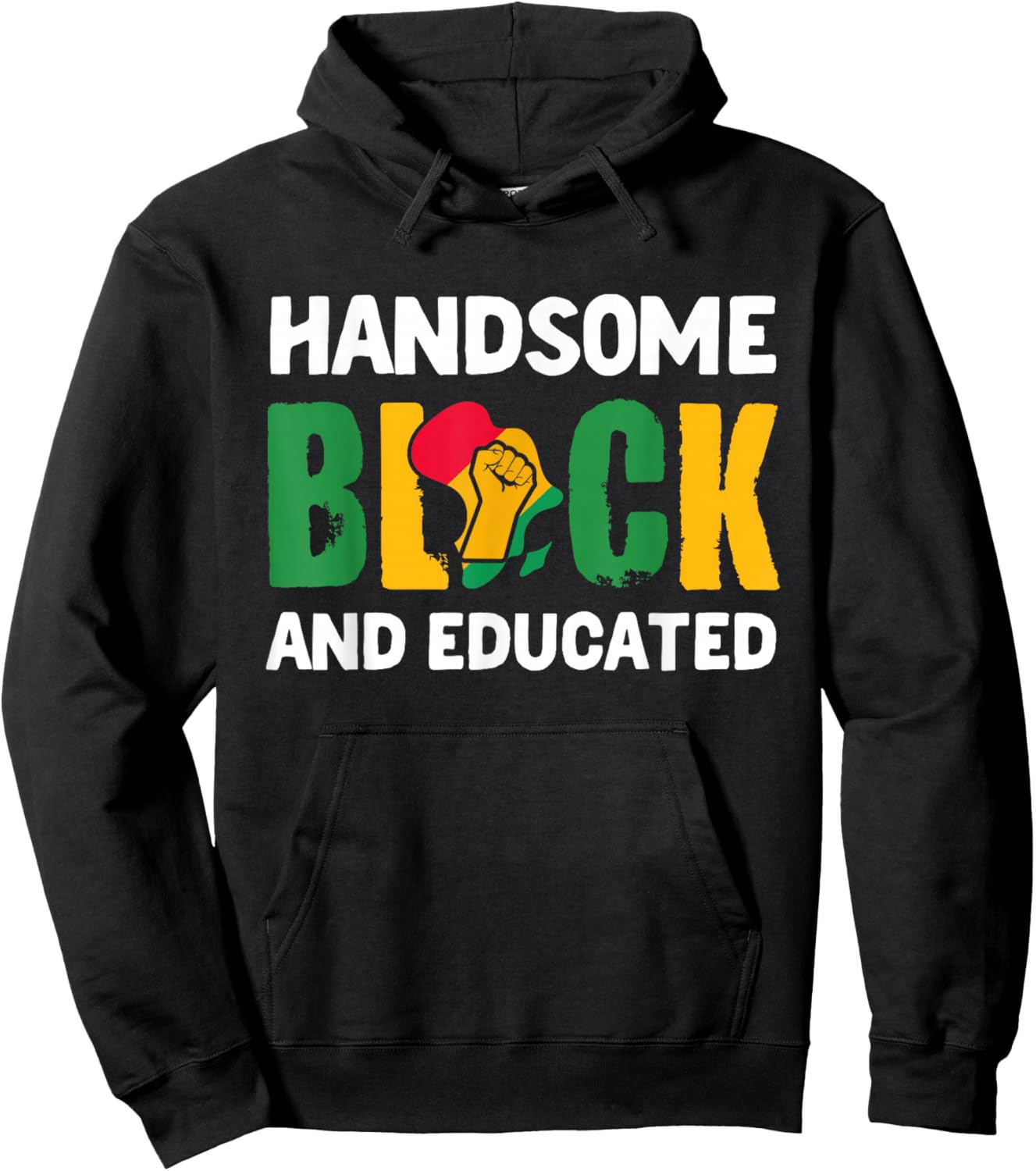 Handsome Black And Educated Melanin African American Boys Hoodie - Hoodie | Black