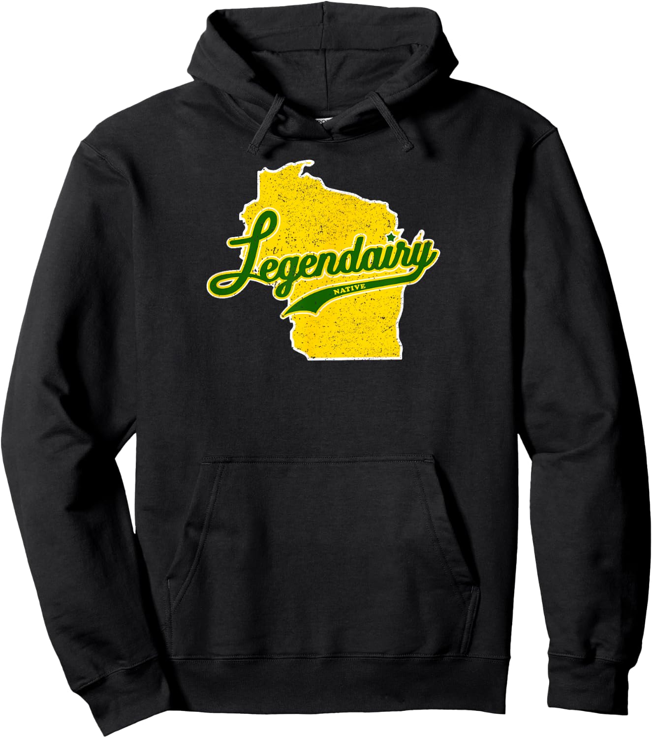 Funny Wisconsin Legendairy (Dairy) Vintage Native Pride Hoodie - Hoodie | Black