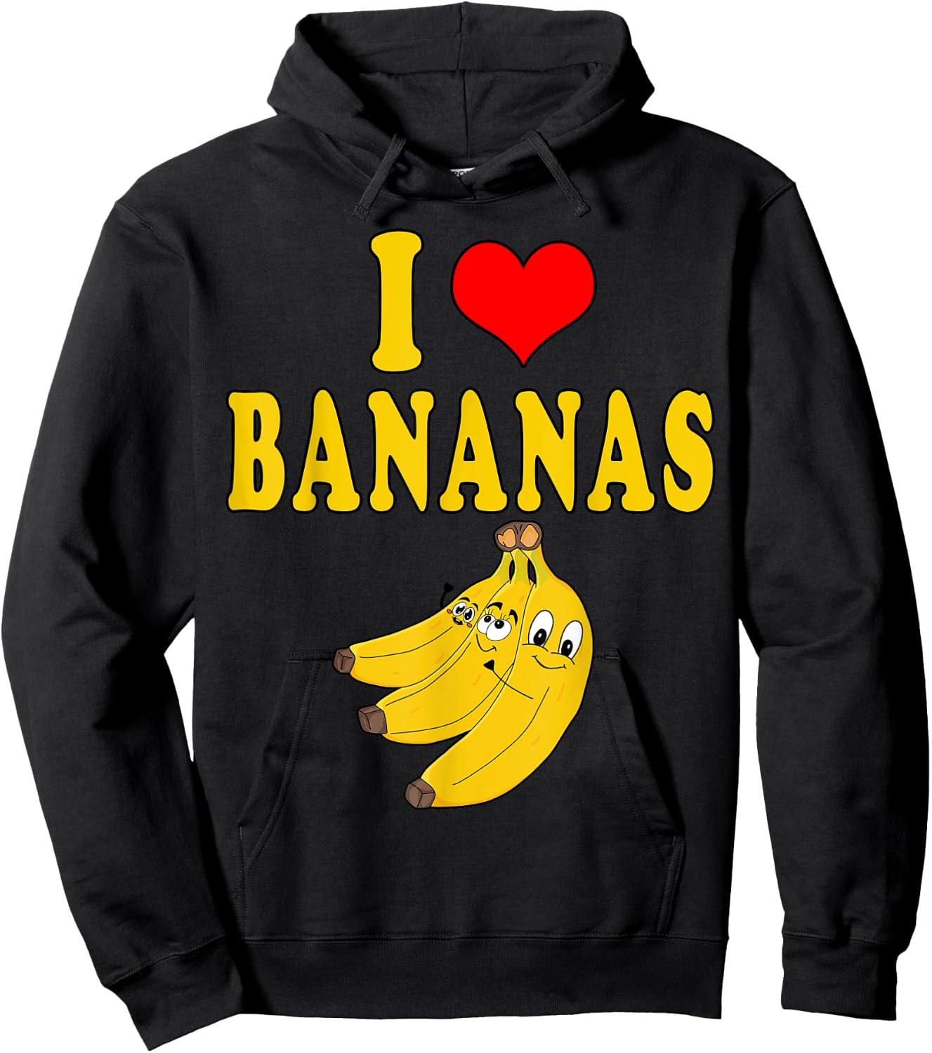 I Love Bananas Funny Costume Hoodie - Hoodie | Black