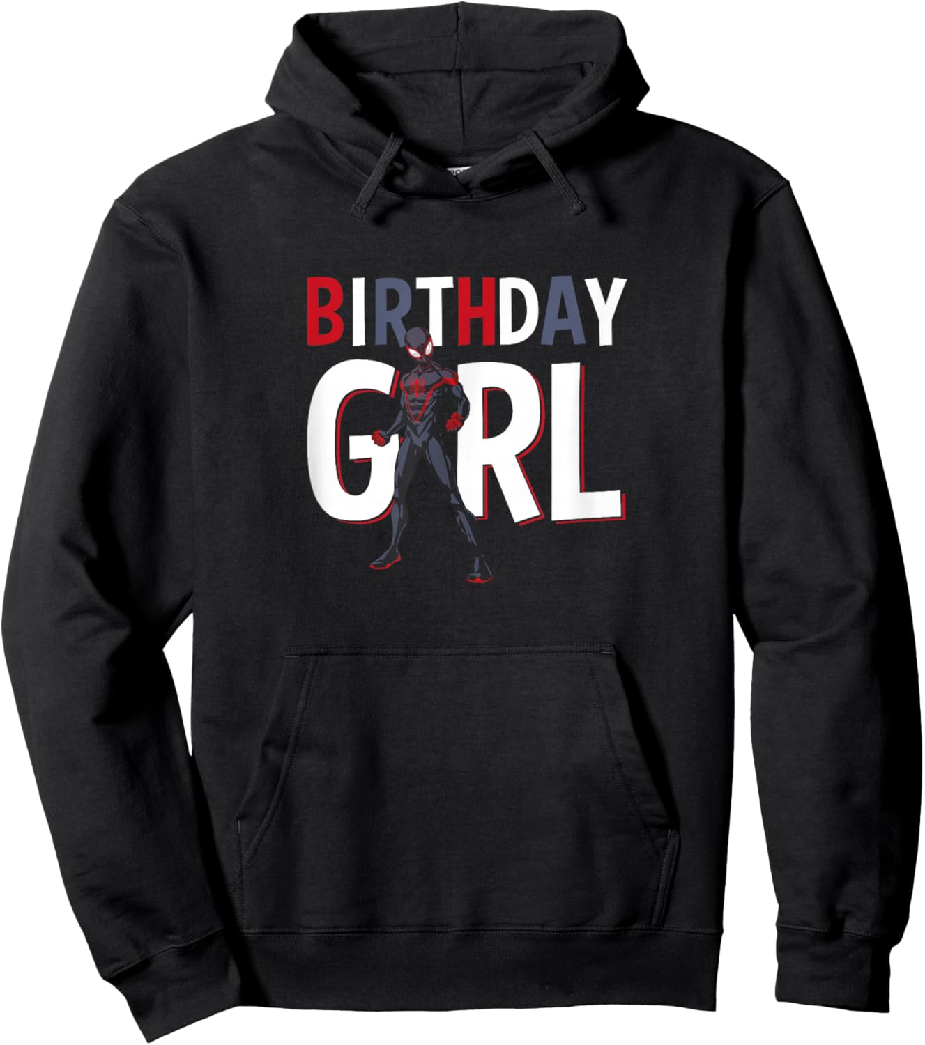 Marvel Spider-Man Miles Morales Birthday Girl Logo Hoodie - Hoodie | Black