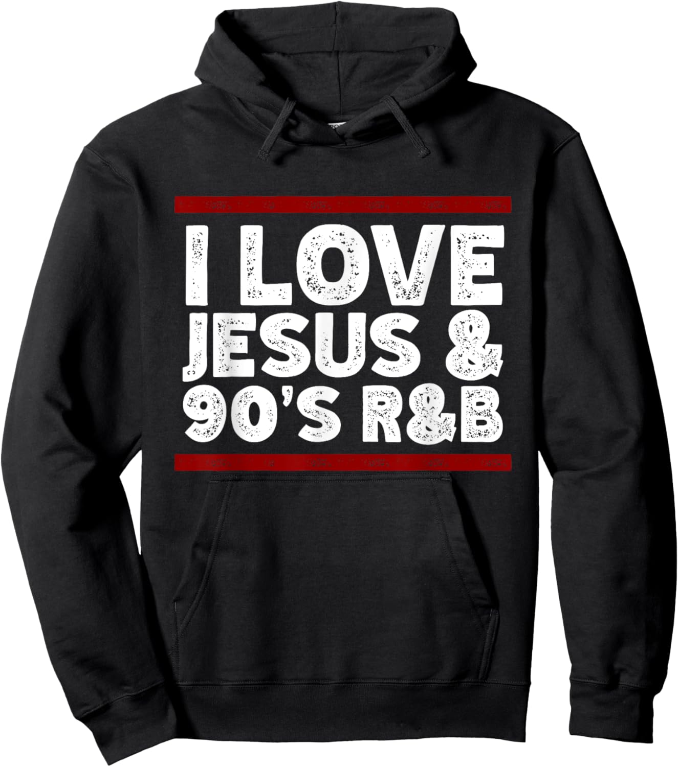 I Love Jesus & 90's R&B Hoodie - Hoodie | Black