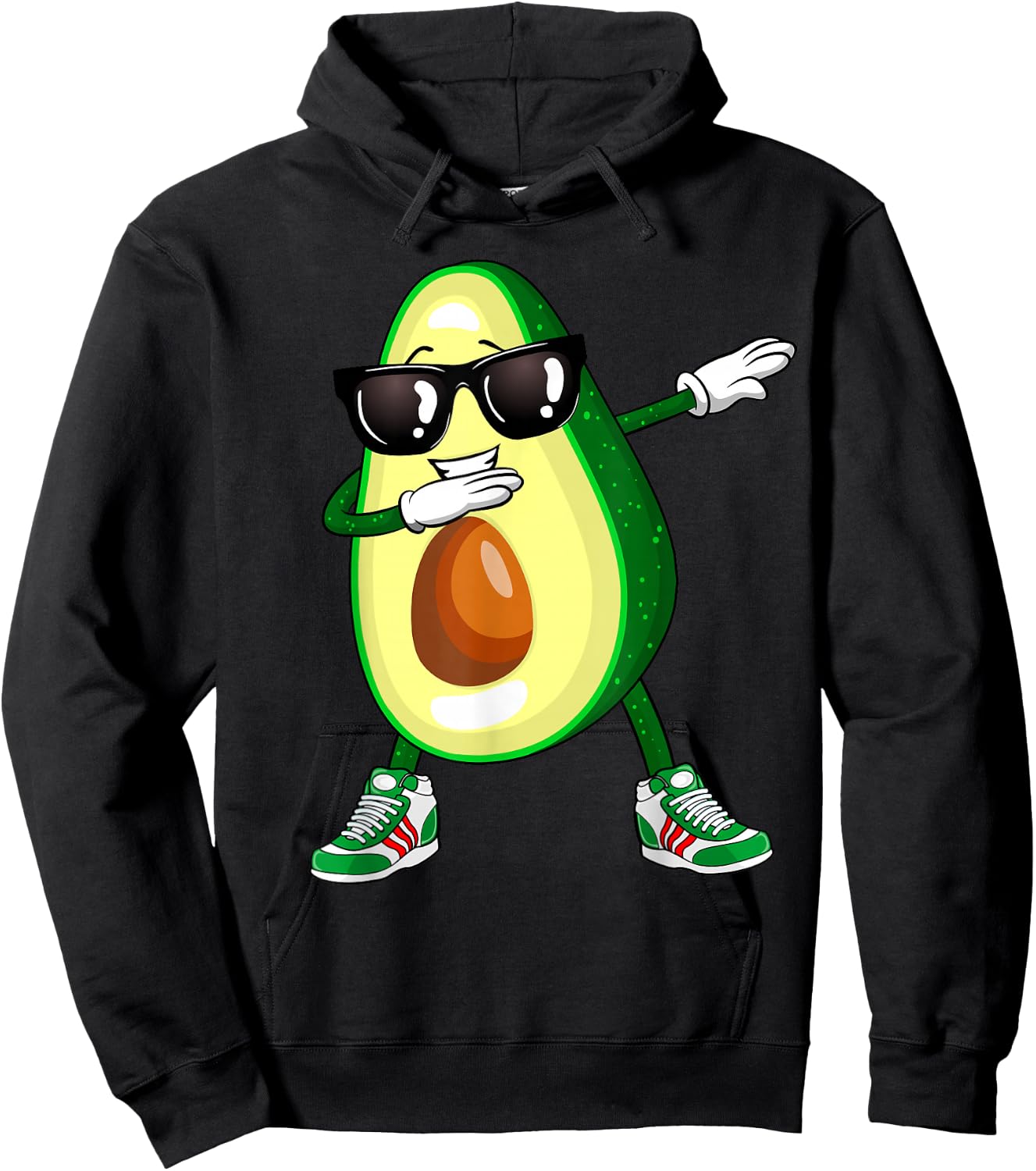 Dabbing Avocado Shirt Funny Vegan Food Lover Kids Women Hoodie - Hoodie | Black