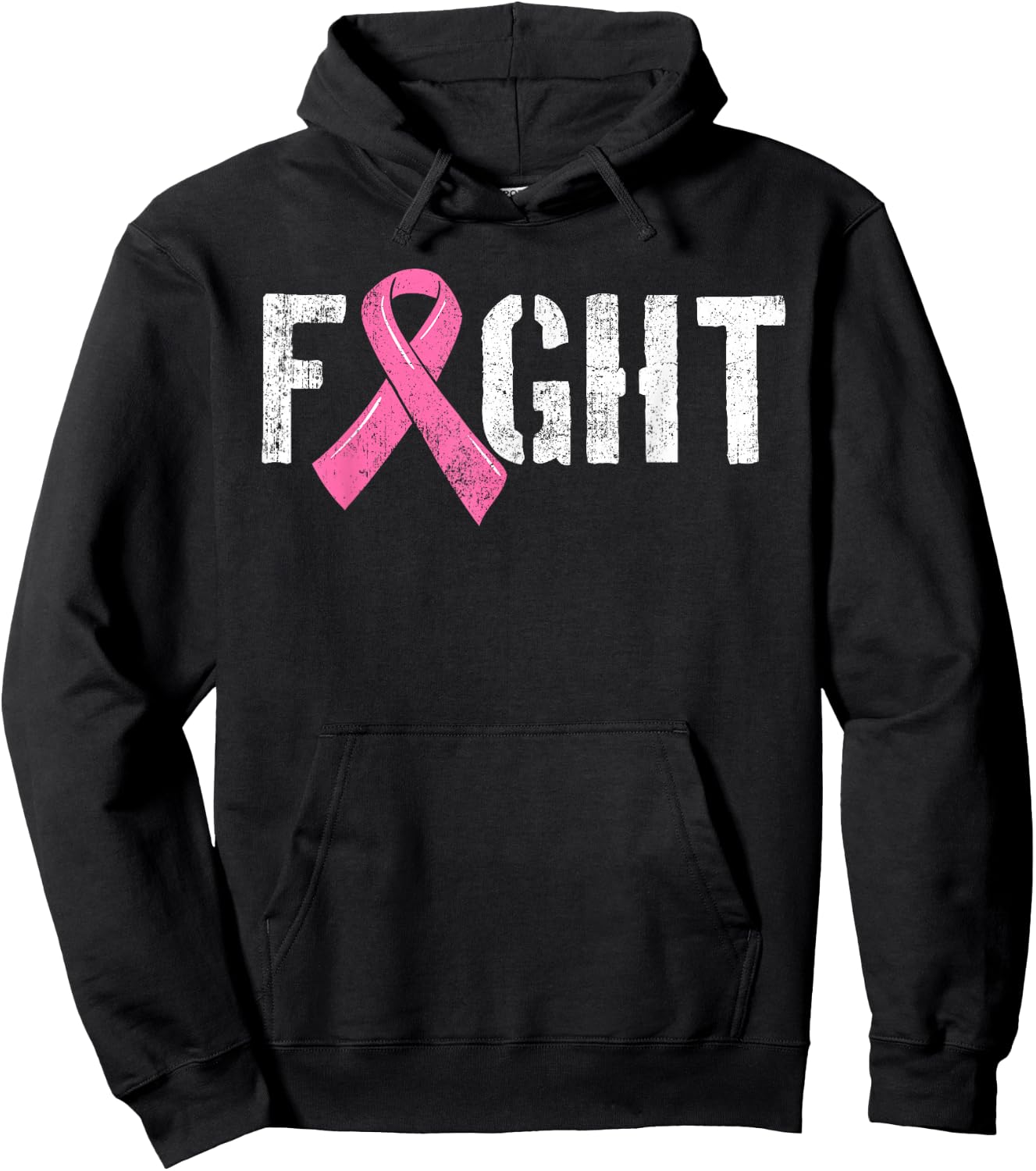 Fight Breast Cancer Shirt Disease Pink Ribbon Gift Hoodie - Hoodie | Black