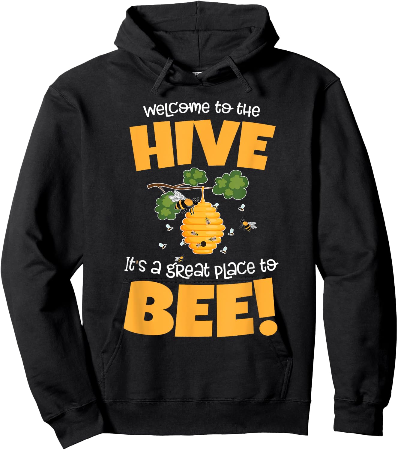 Bee Theme Back to School For Teachers Welcome to the Hive Hoodie - Hoodie | Black