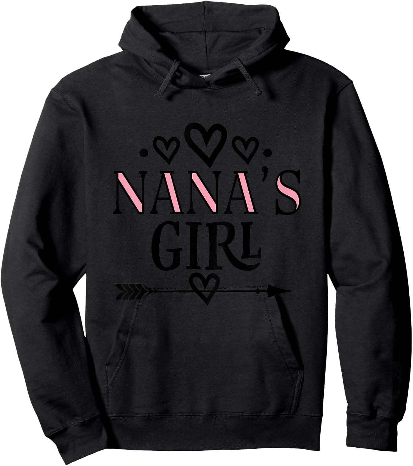 Kids Granddaughter Nanas Girl Hoodie - Hoodie | Black