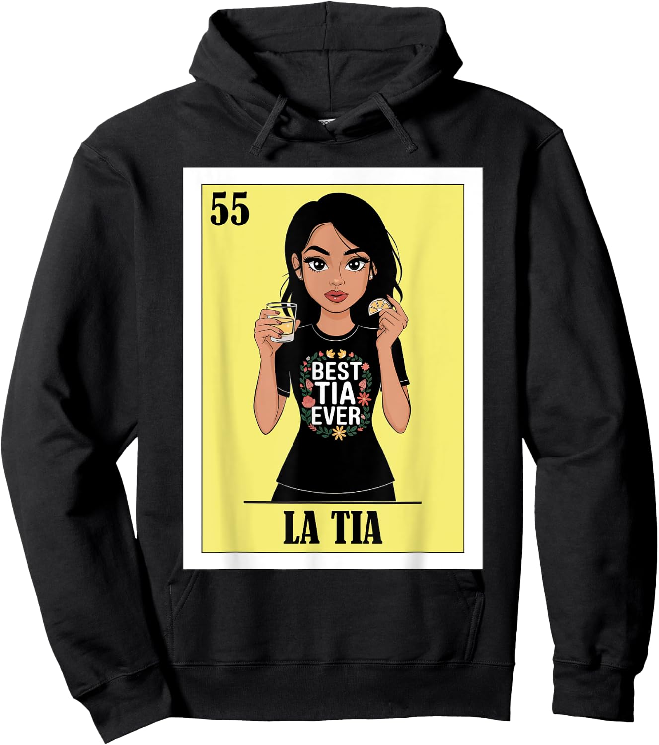 Funny Mexican Design for Aunt - La Tia Hoodie - Hoodie | Black