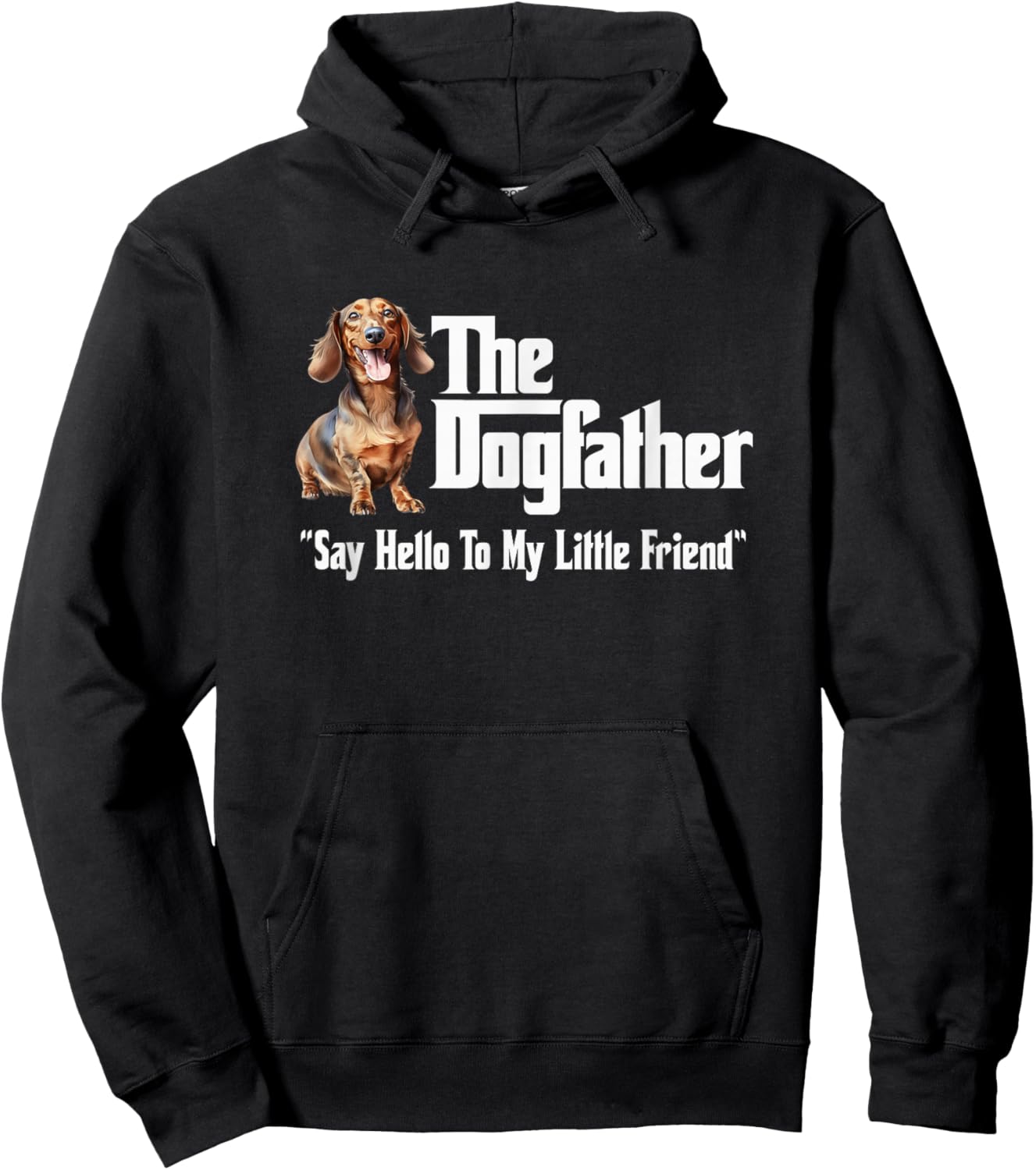 The Dachshund Dogfather Hoodie - Hoodie | Black