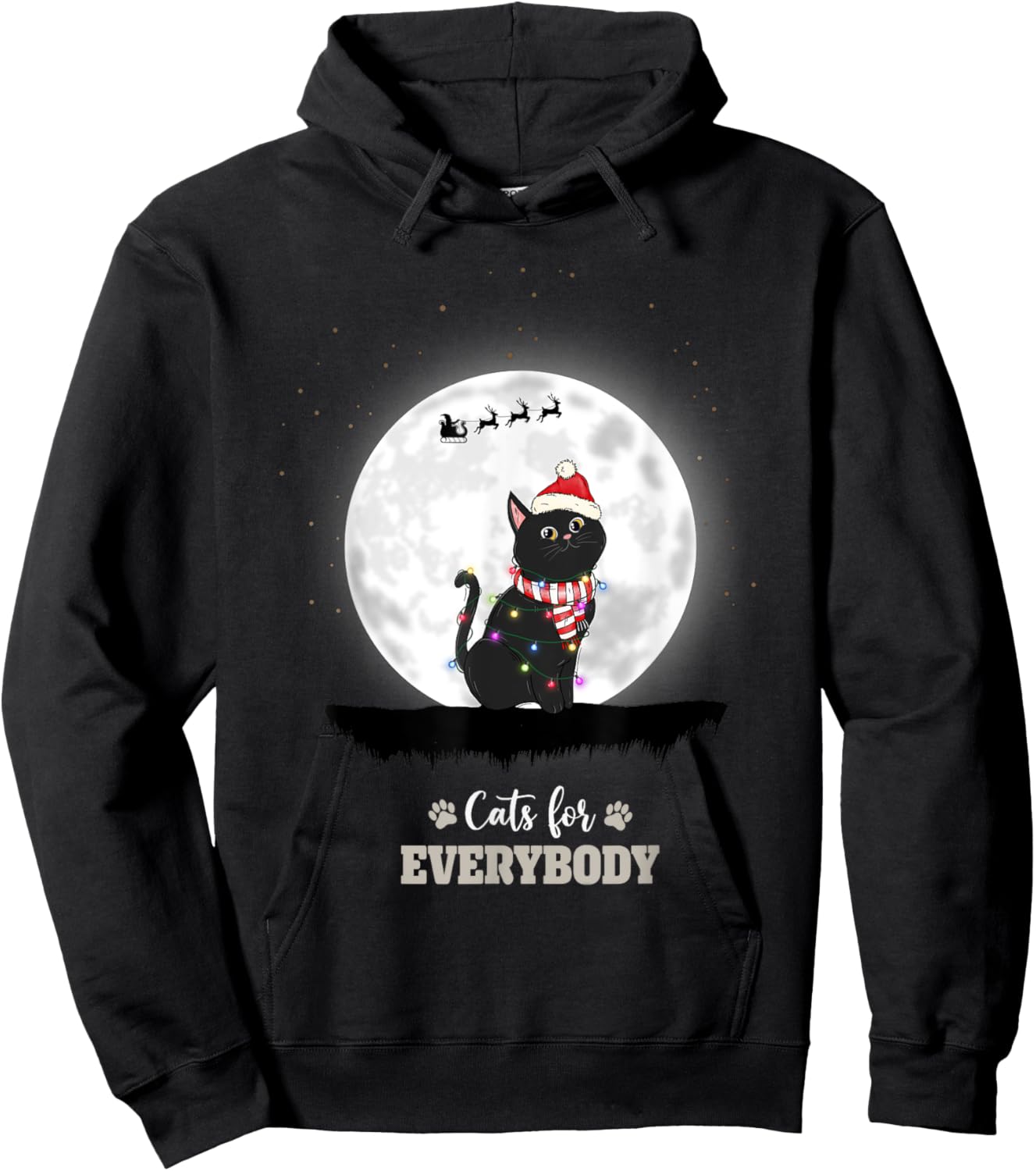 Cats for Everybody Santa Claus Xmas Hoodie - Hoodie | Black