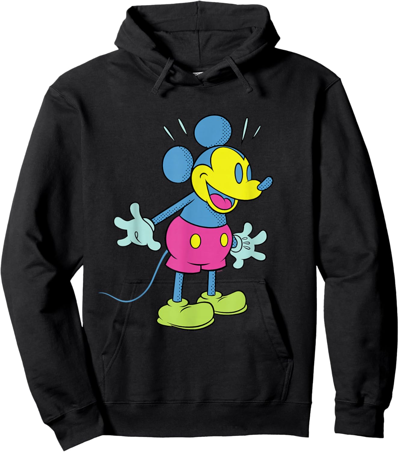 Disney Mickey Mouse Happy Surprise Retro Pop Art Hoodie - Hoodie | Black