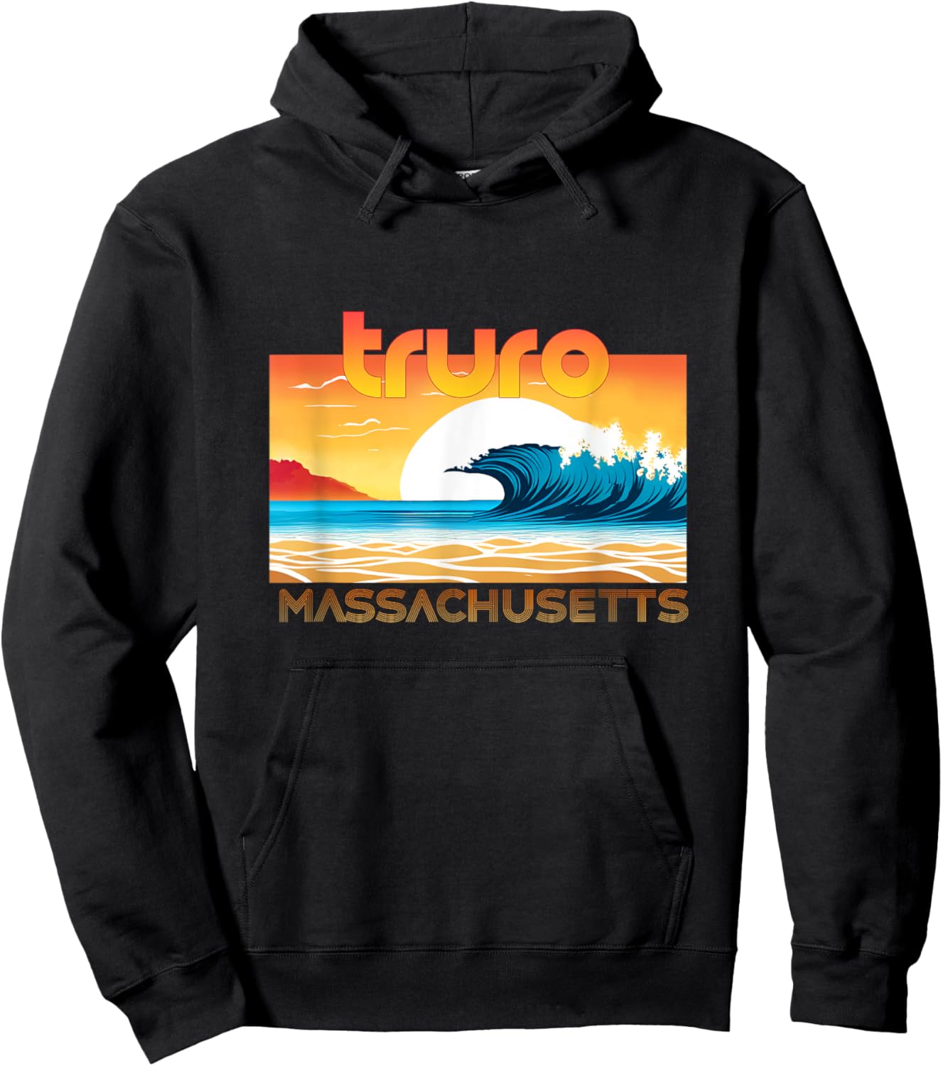 Truro Retro Vintage Souvenir Apparel - Truro Hoodie - Hoodie | Black