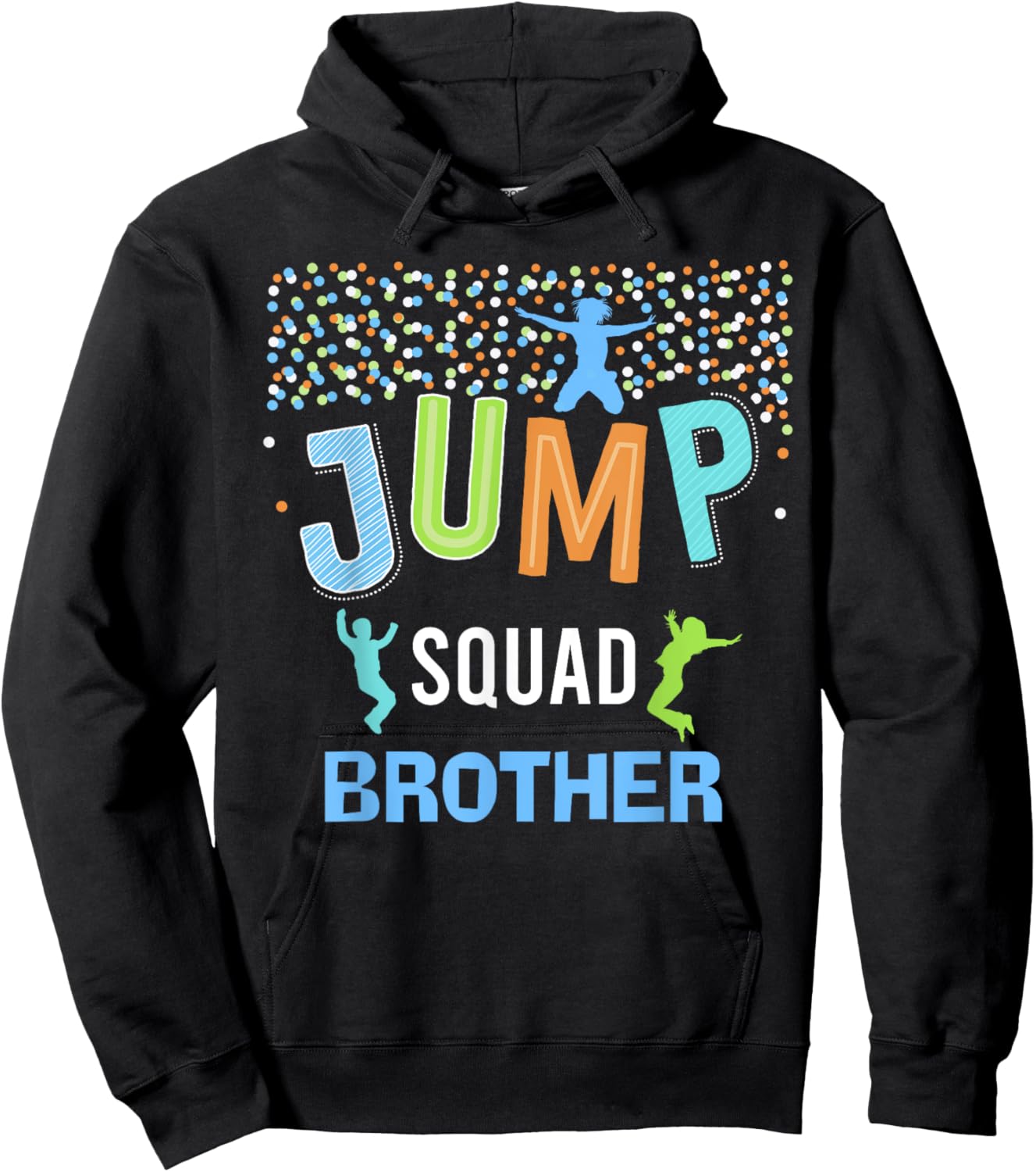 Brother Jump Squad Birthday Boy Trampoline Jumper Bday Hoodie - Hoodie | Black