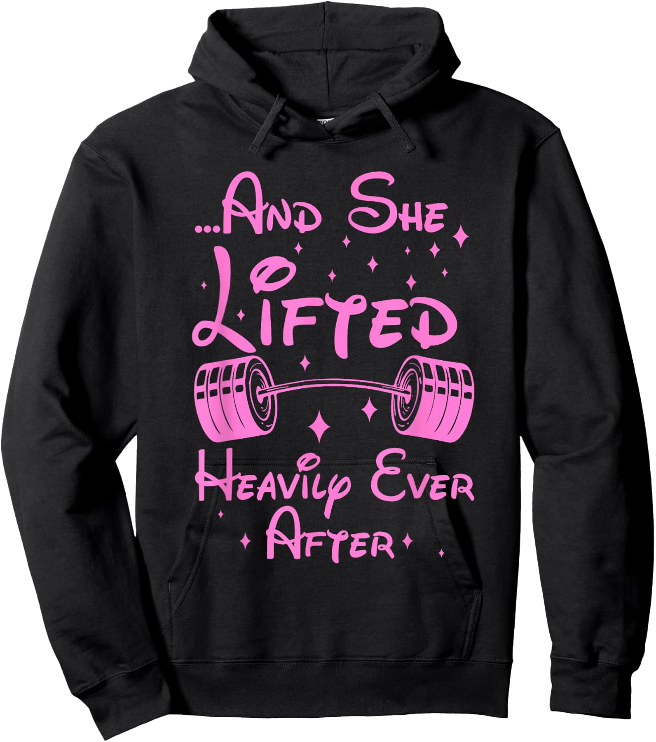 She Lifted Heavily Ever After Funny Fitness Princess Workout Hoodie - Hoodie | Black