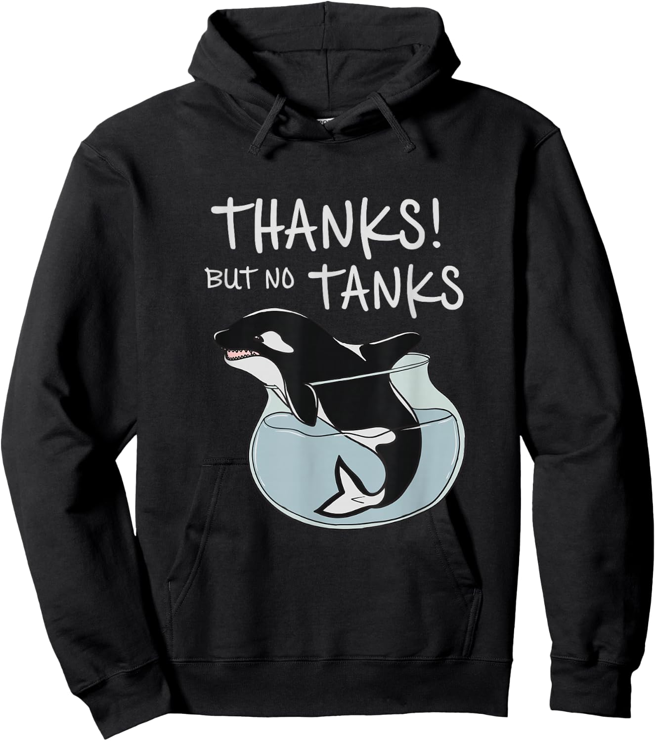 Orca Free Save the Whales Social criticism Ocean Protection Hoodie - Hoodie | Black