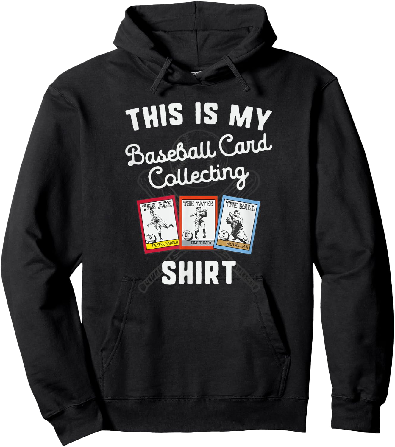 Baseball Card Collecting Shirt Sports Memorabilia Collector Hoodie - Hoodie | Black