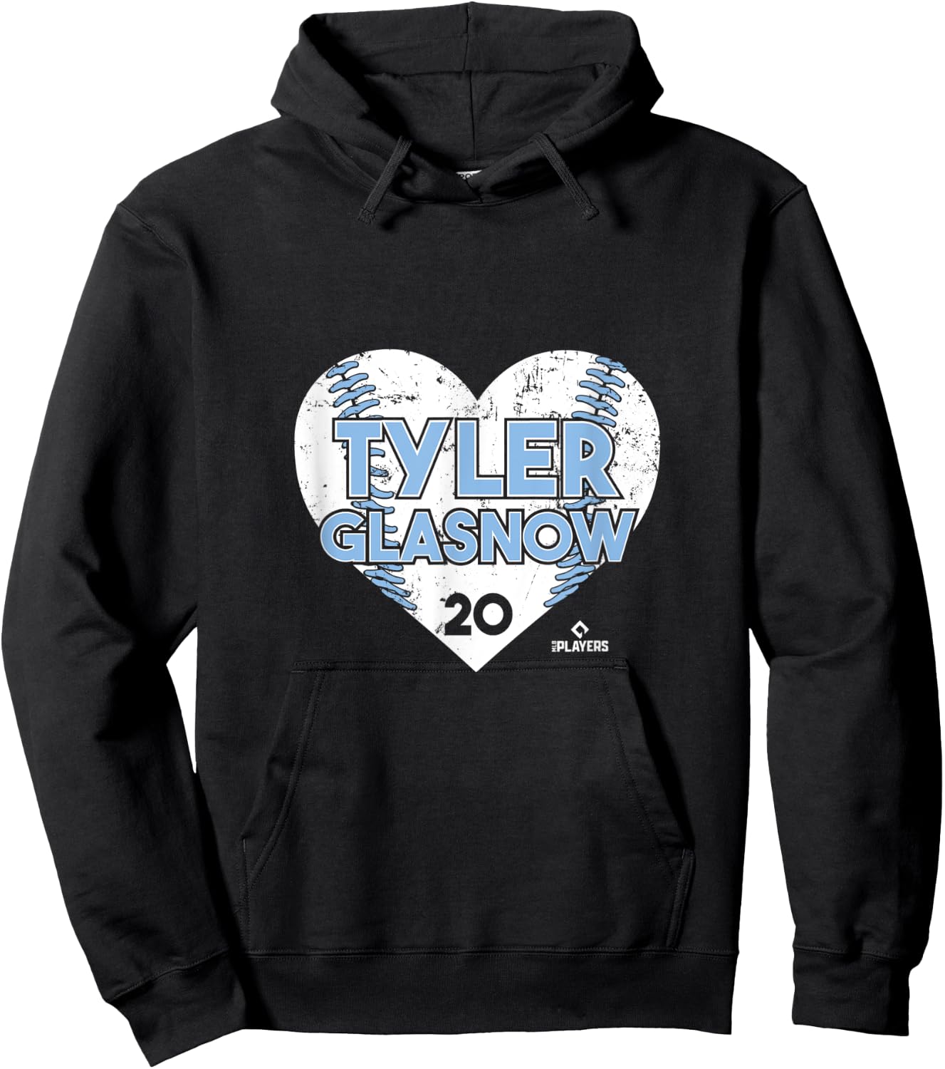 Tyler Glasnow - Heart Baseball - Apparel Hoodie - Hoodie | Black