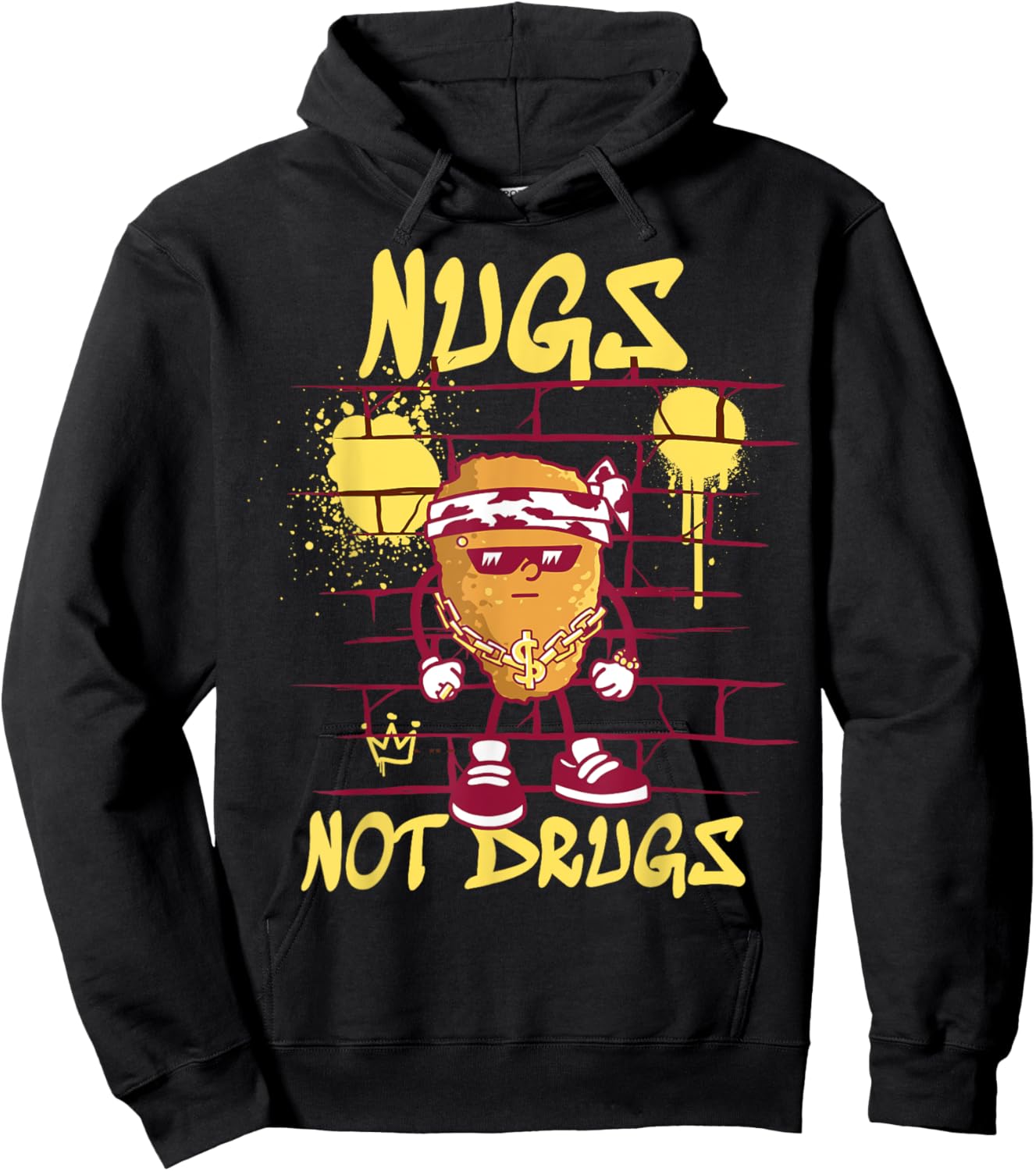 Nugs Not Drugs Shirt Funny Chicken Nuggets Hoodie - Hoodie | Black