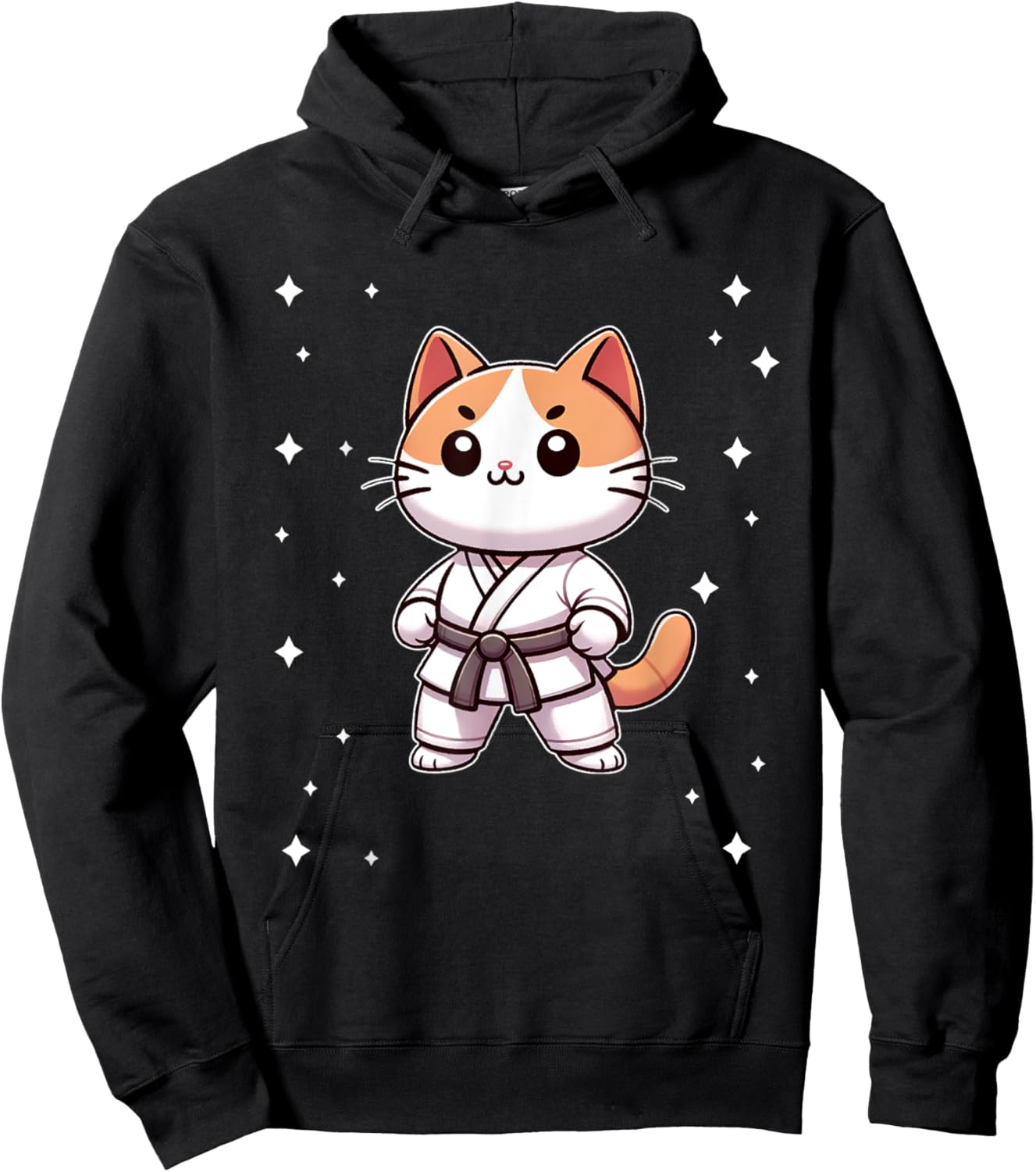 Cute kawaii karate cat Martial Arts Women Kids Hoodie - Hoodie | Black