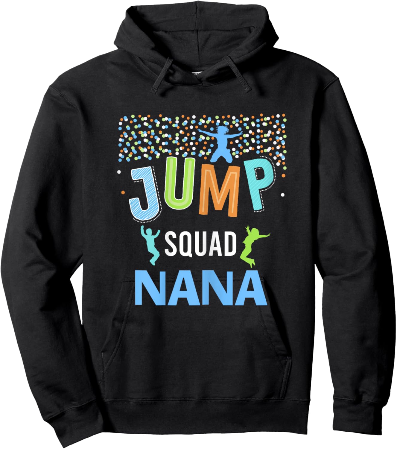 Nana Jump Squad Birthday Boy Trampoline Jumper Bday Hoodie - Hoodie | Black