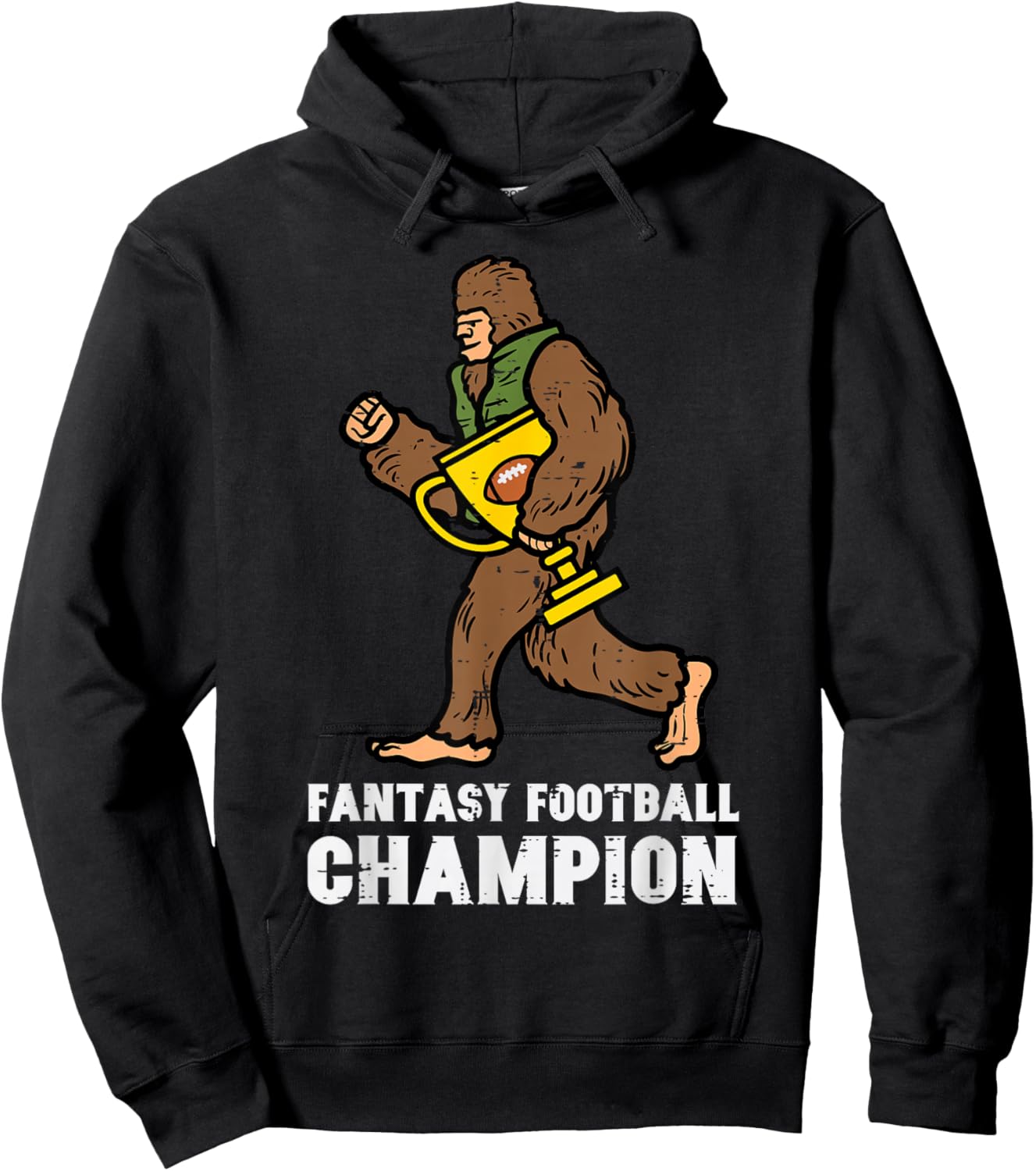 Fantasy Football Champion Sasquatch Bigfoot Men Women Kids Hoodie - Hoodie | Black