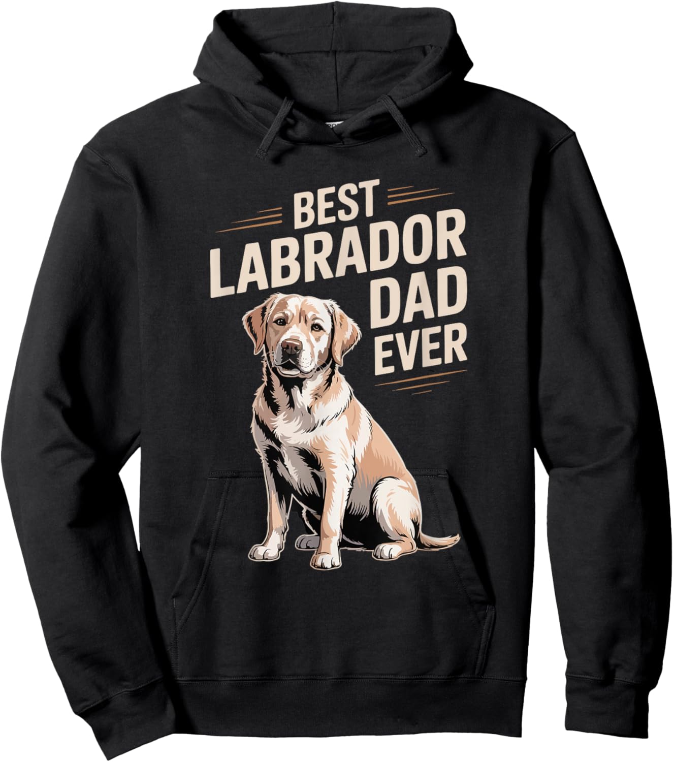 Best Labrador Dad Ever Gift Dog Funny Daddy Hoodie - Hoodie | Black