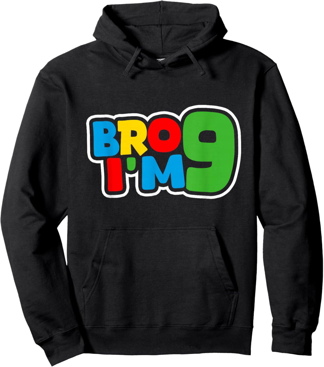 9th Birthday Shirt Boy Bro I’m 9 Year Old Four Party Hoodie - Hoodie | Black