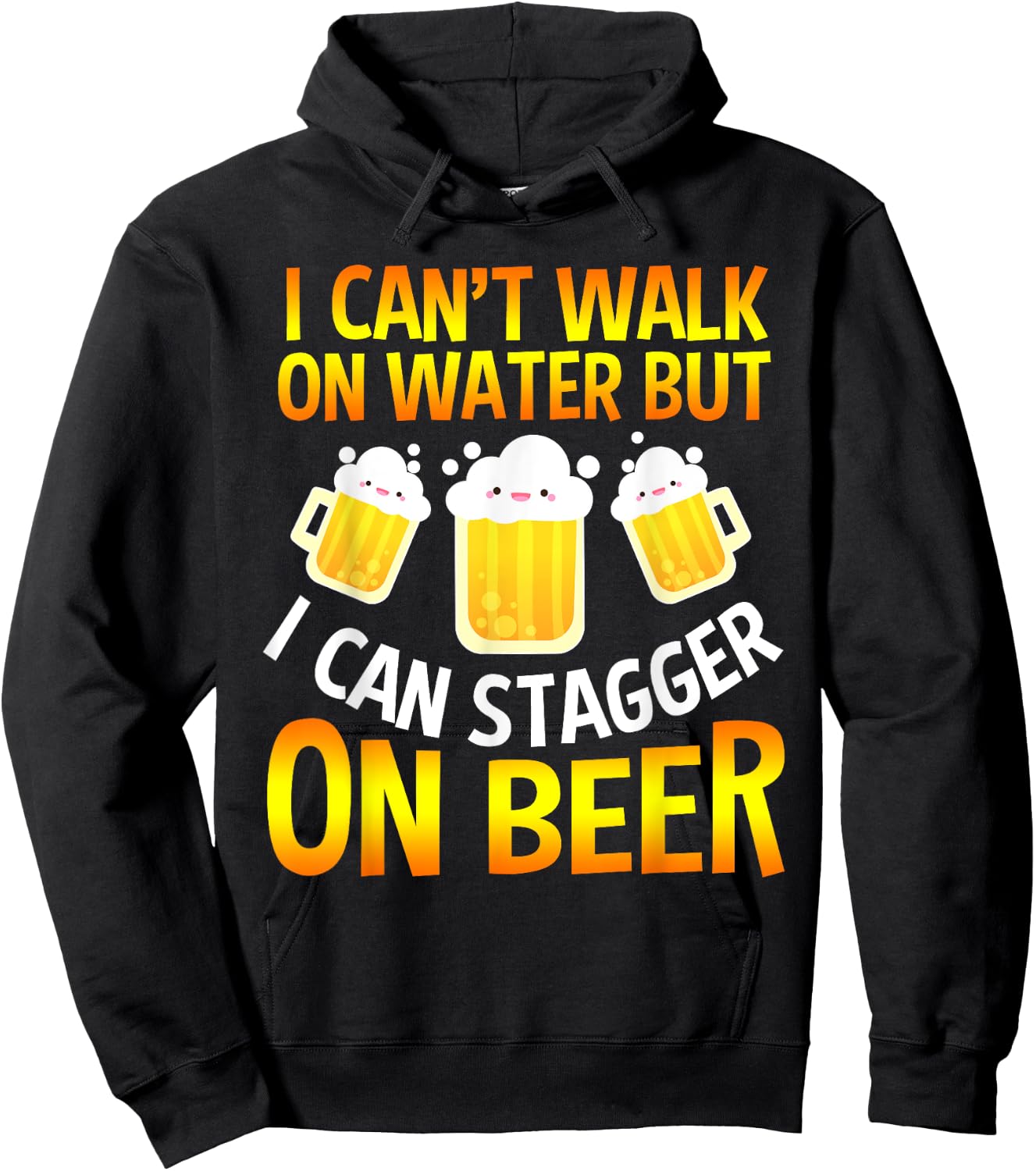 I Cant Walk On Water But I Can Stagger On Beer Gifts Men Hoodie - Hoodie | Black