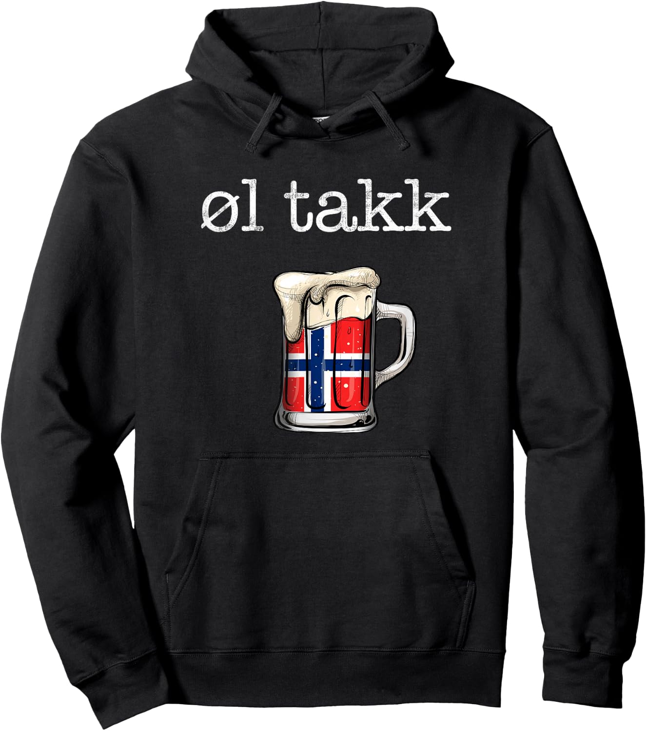 Norwegian Beer Please Ol Takk, Norway Funny Hoodie - Hoodie | Black