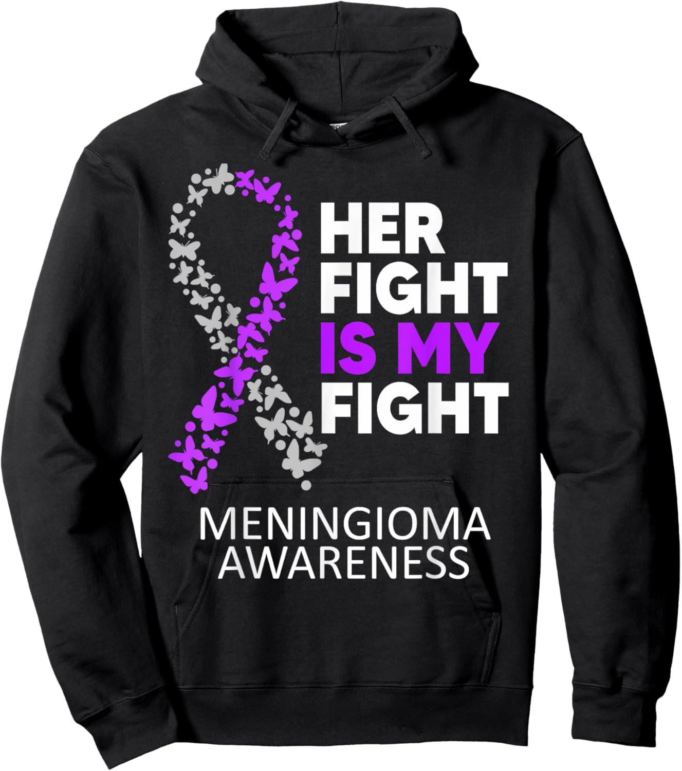 Meningioma Warrior Meningioma Brain Tumor Awareness Hoodie - Hoodie | Black