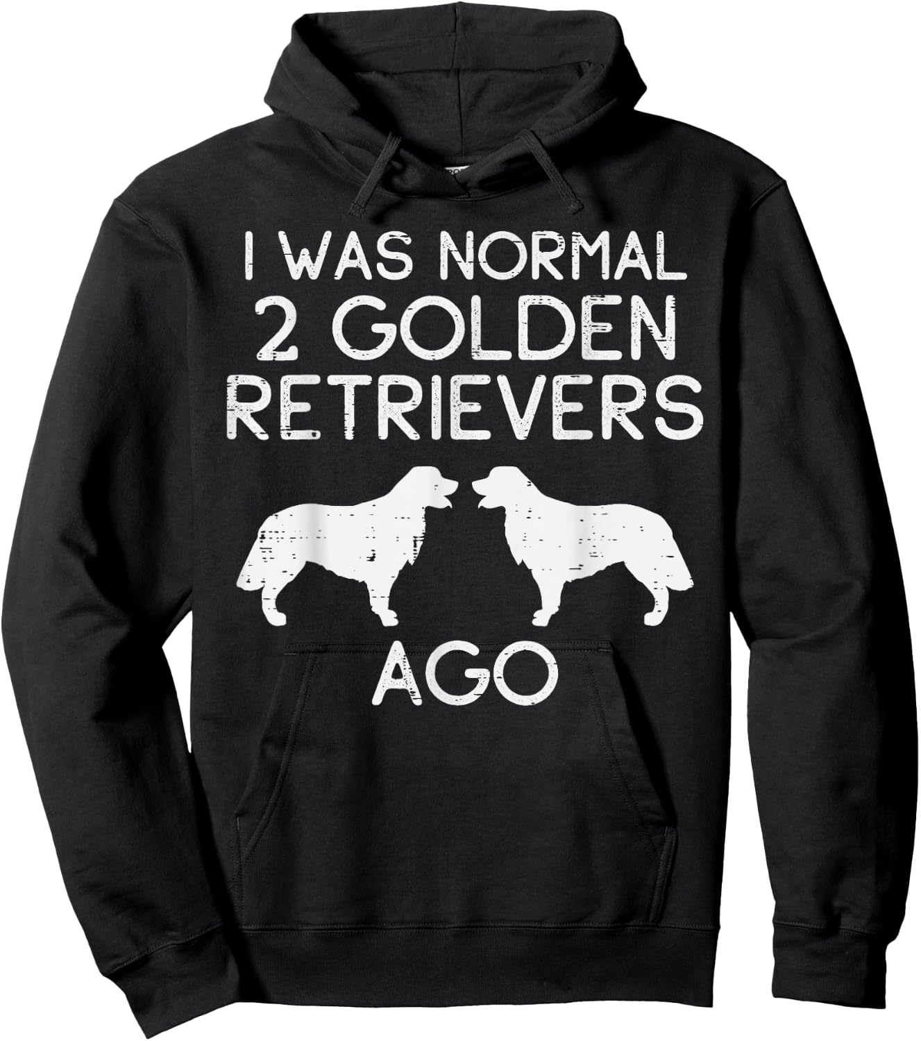 Normal 2 Golden Retrievers Ago Funny Dog Lover Owner Gift Hoodie - Hoodie | Black