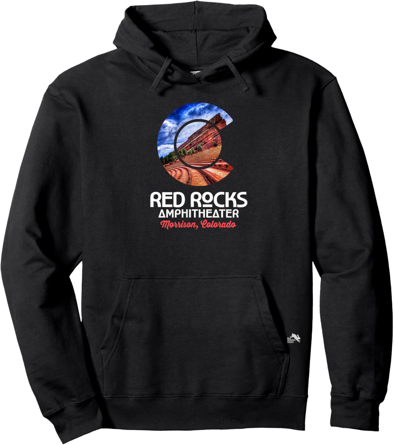 Red Rocks Amphitheater - Colorado State Flag - Morrison Hoodie - Hoodie | Black