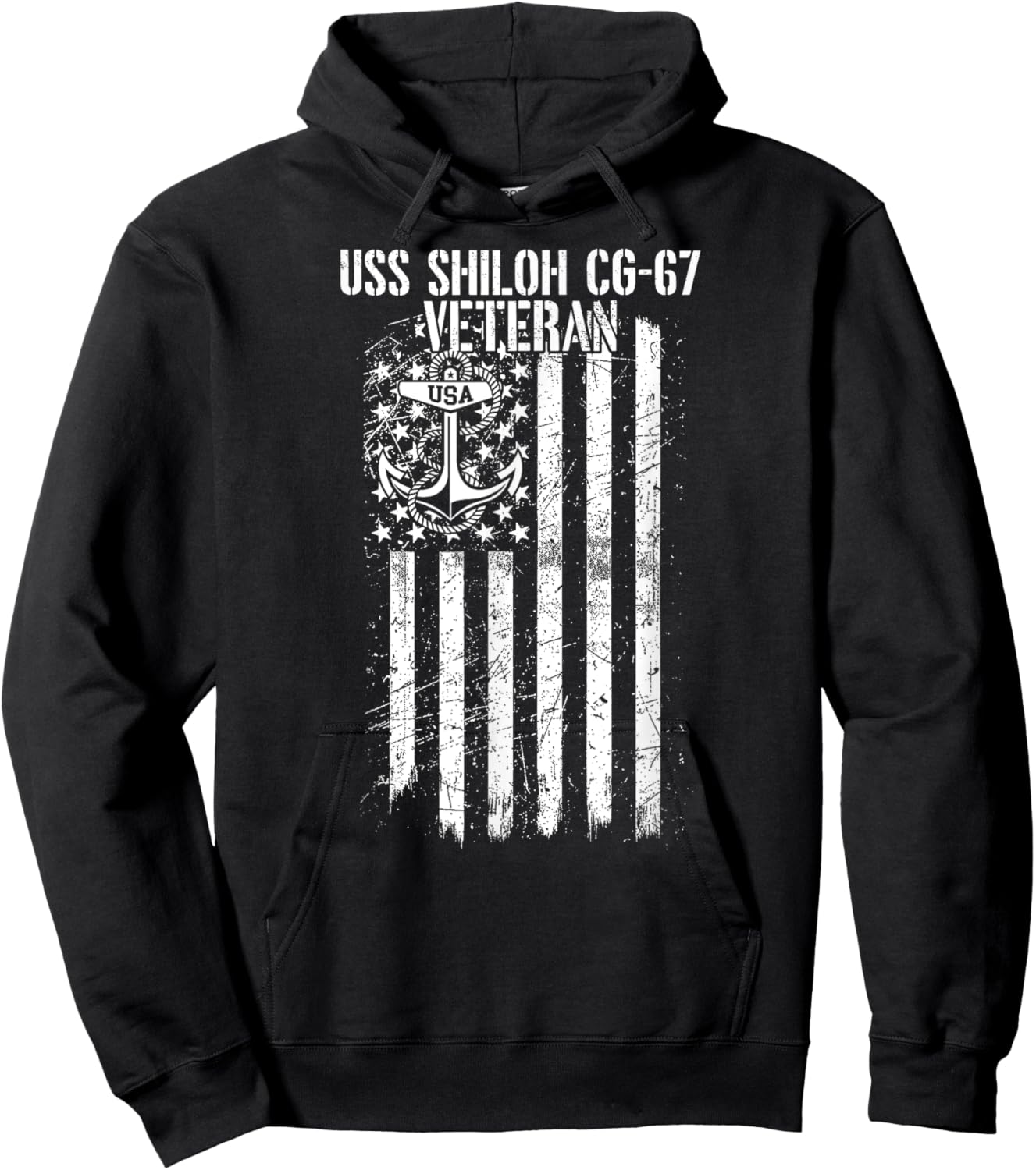 USS Shiloh CG-67 Cruiser Veteran Hoodie - Hoodie | Black