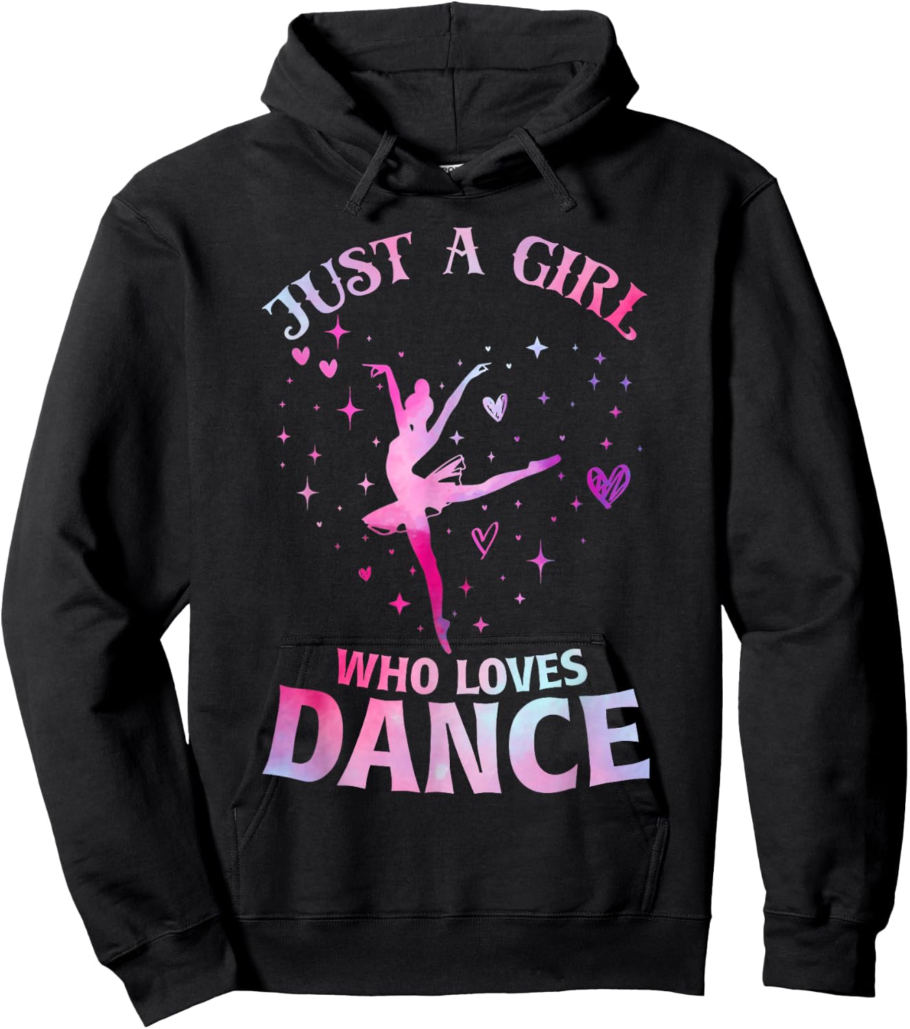 Just A Girl Who Loves Dance Ballet Dancer Heart Gift Hoodie - Hoodie | Black
