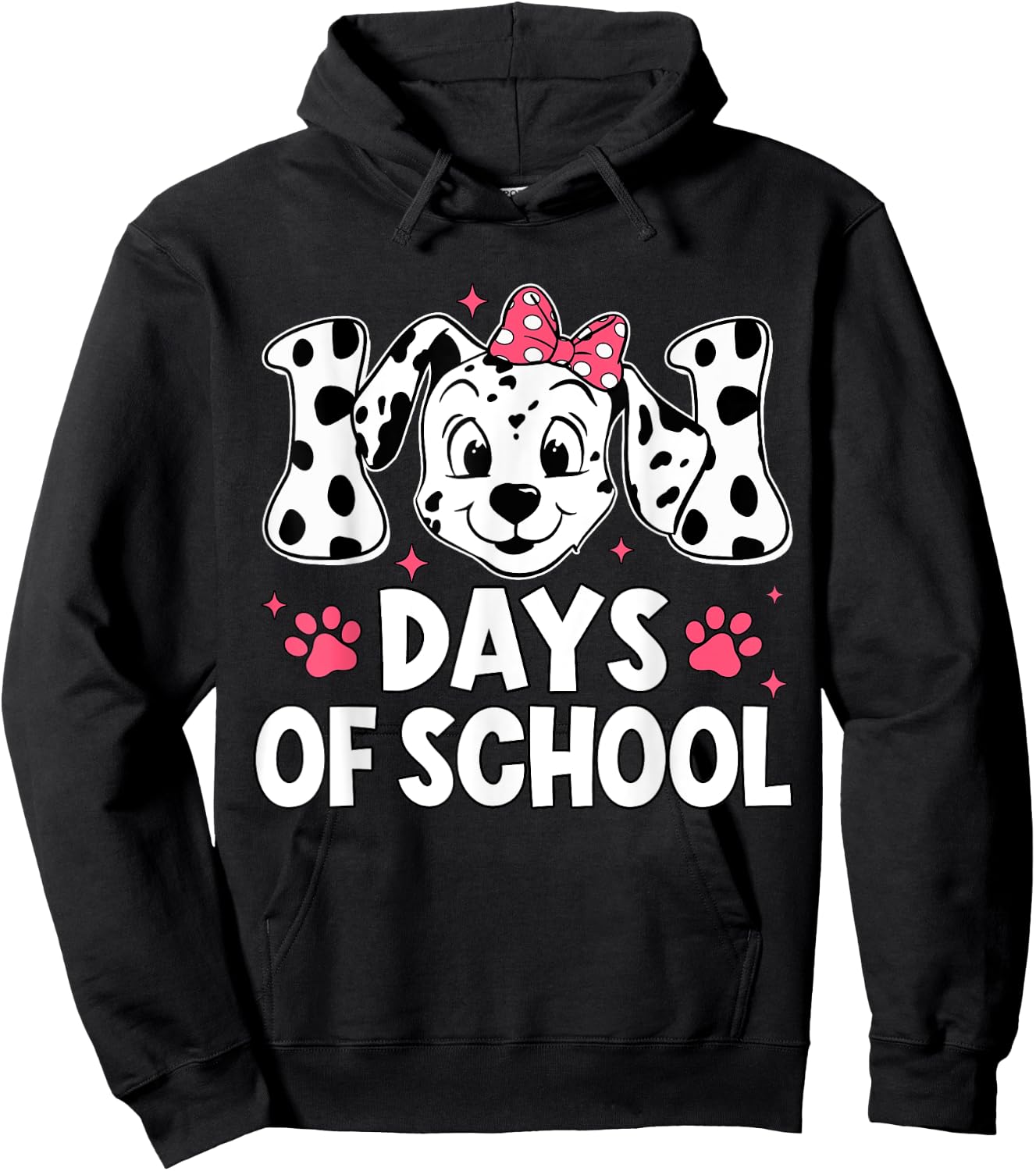 100 Days Of School Dalmatian Dog Boy Kid 100th Day Of School Hoodie - Hoodie | Black