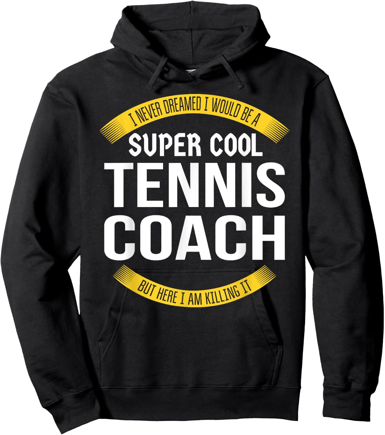 Funny Tennis Coach Gift Appreciation Hoodie - Hoodie | Black