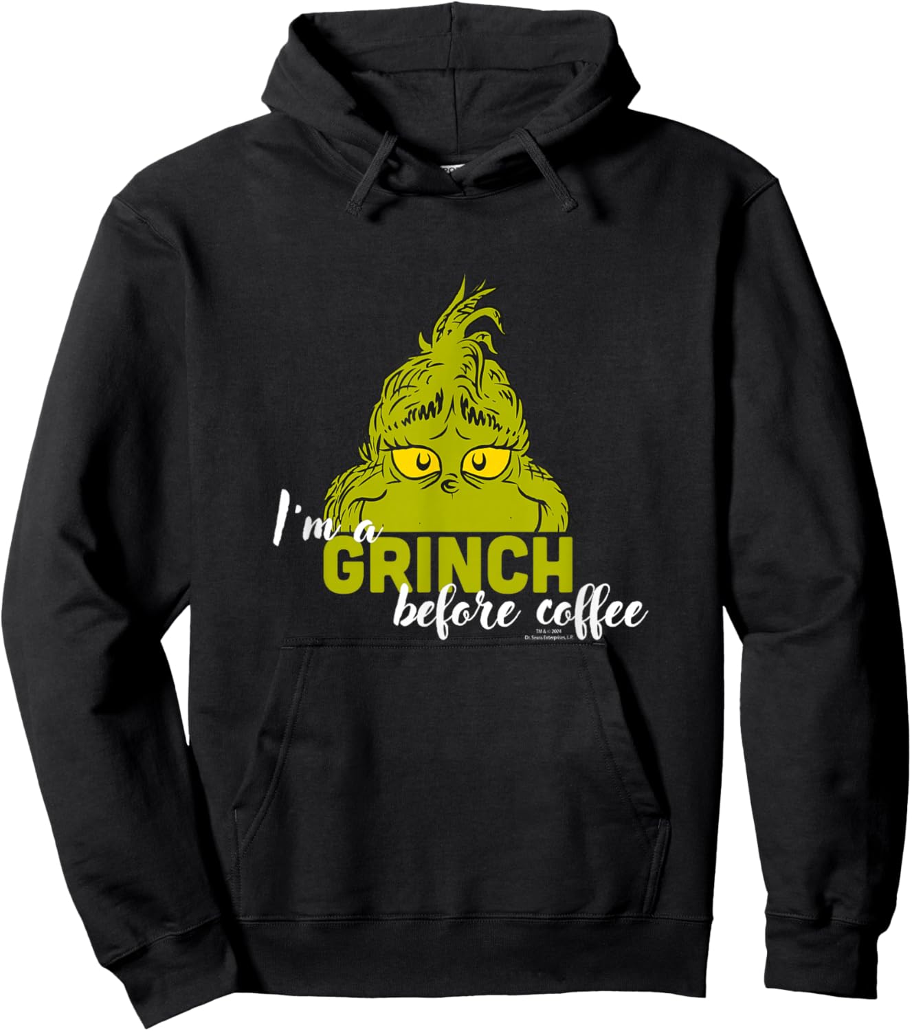 Grinch - I'm a Grinch Before Coffee Hoodie - Hoodie | Black