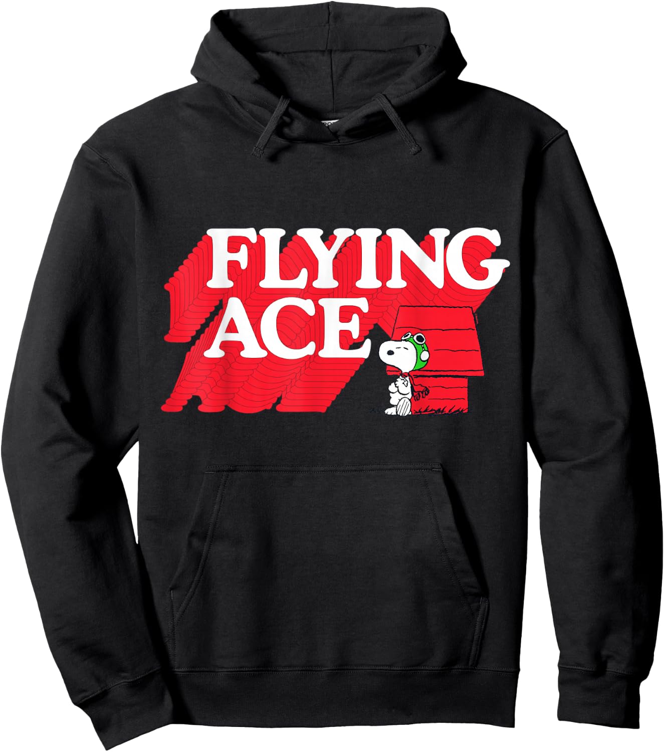 Peanuts Flying Ace Hoodie - Hoodie | Black