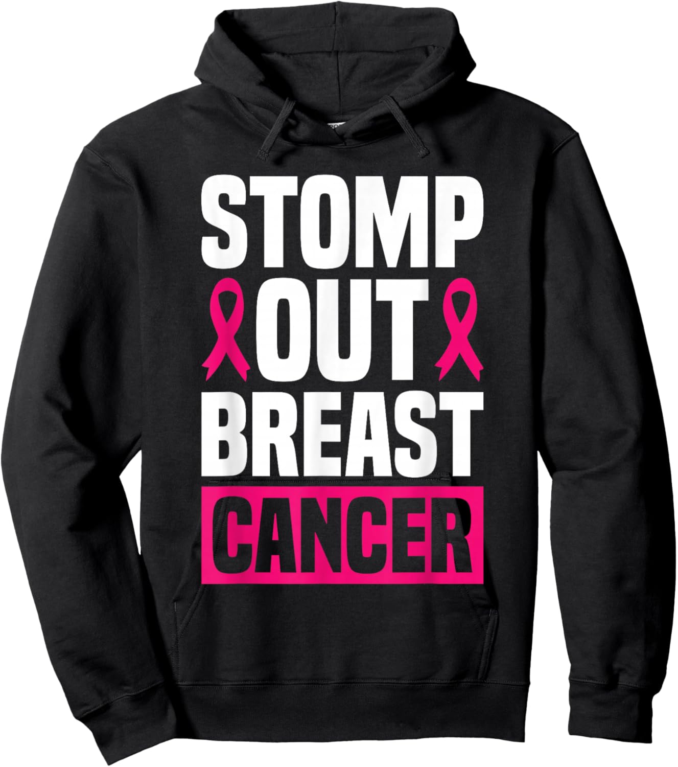 Stomp Out Breast Cancer Breast Cancer Awareness Hoodie - Hoodie | Black